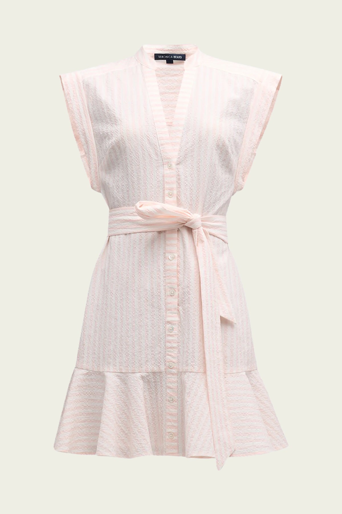 Avella Mini Dress in Pink White - shop-olivia.com