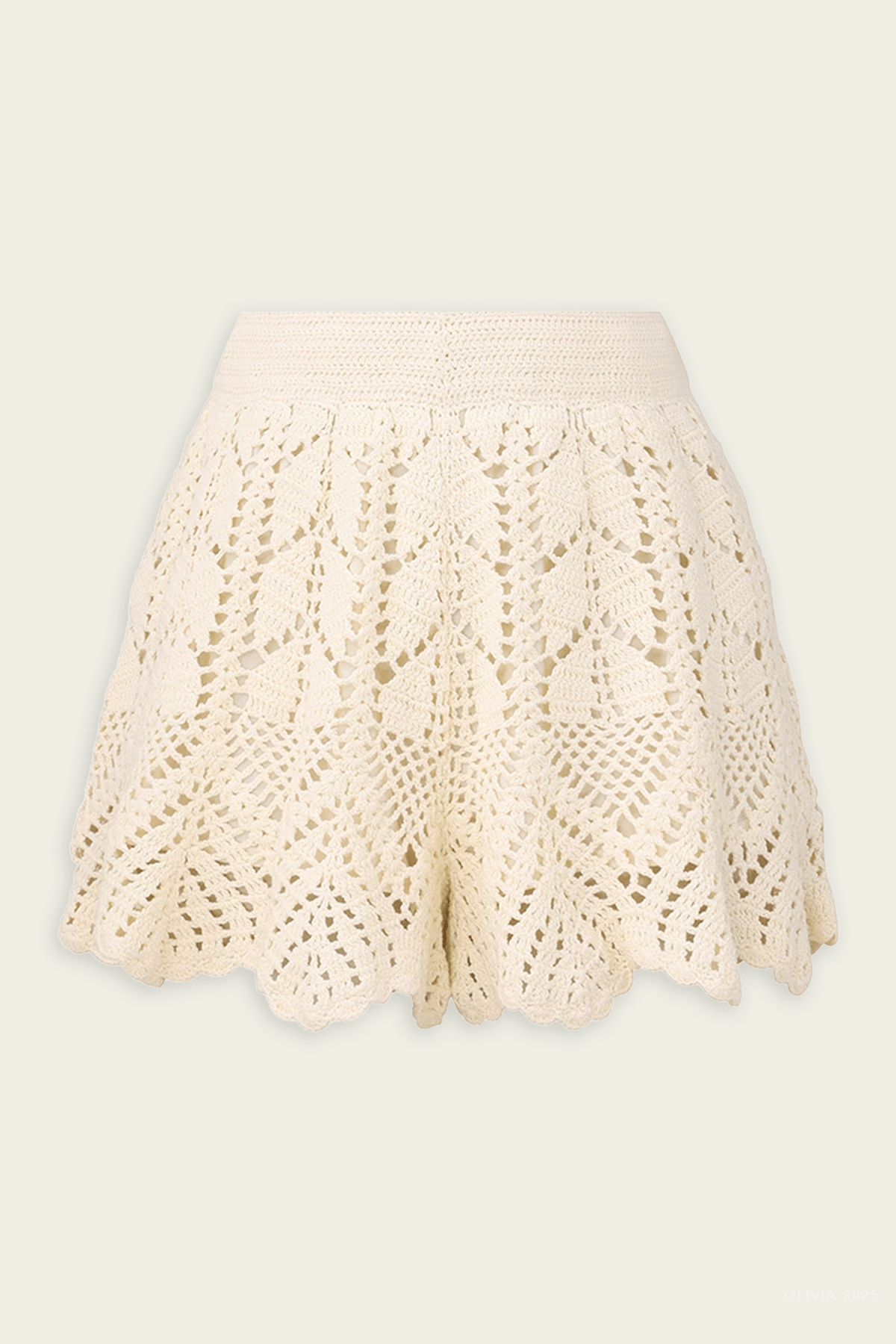 Awaken Lace Crochet Short in Cream - shop - olivia.com