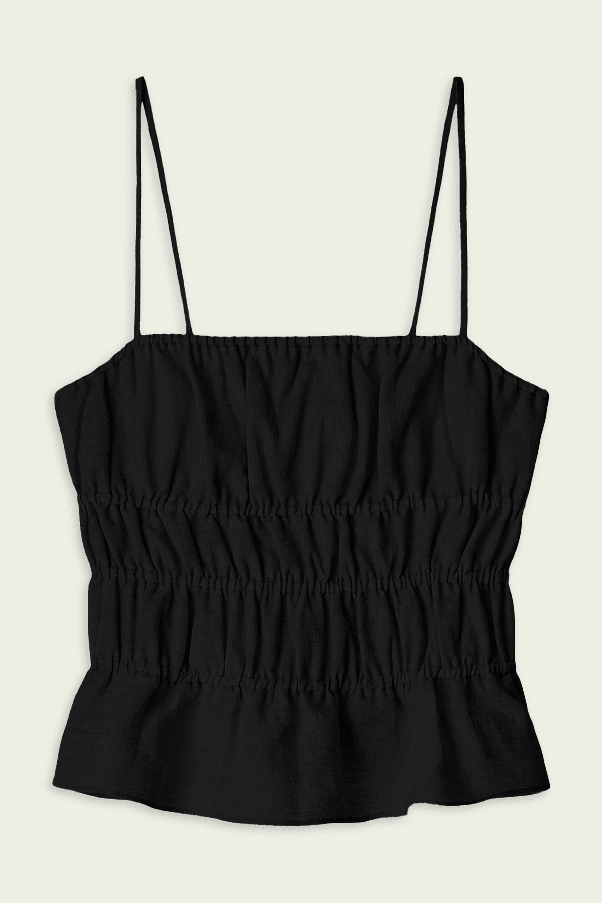 Ayla Linen Tank in Black - shop - olivia.com