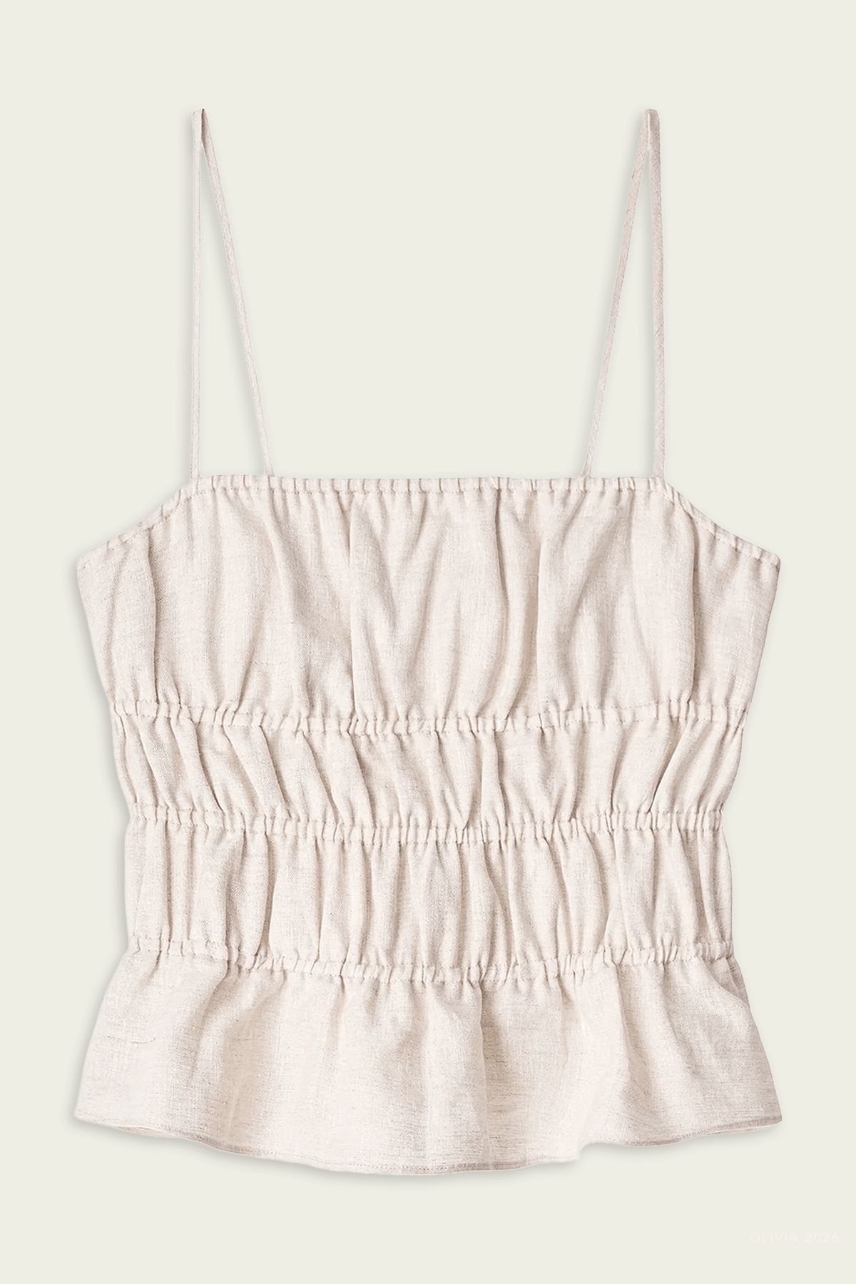 Ayla Linen Tank in Natural - shop - olivia.com