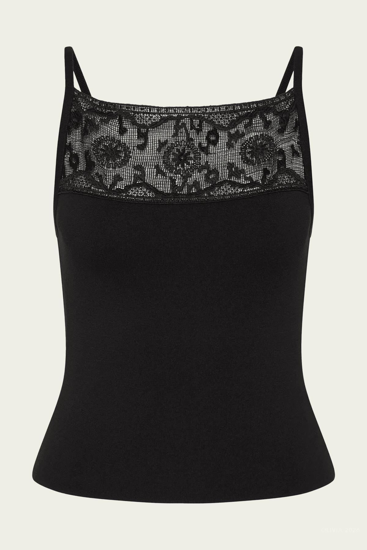 Aylu Cami in Black - shop-olivia.com
