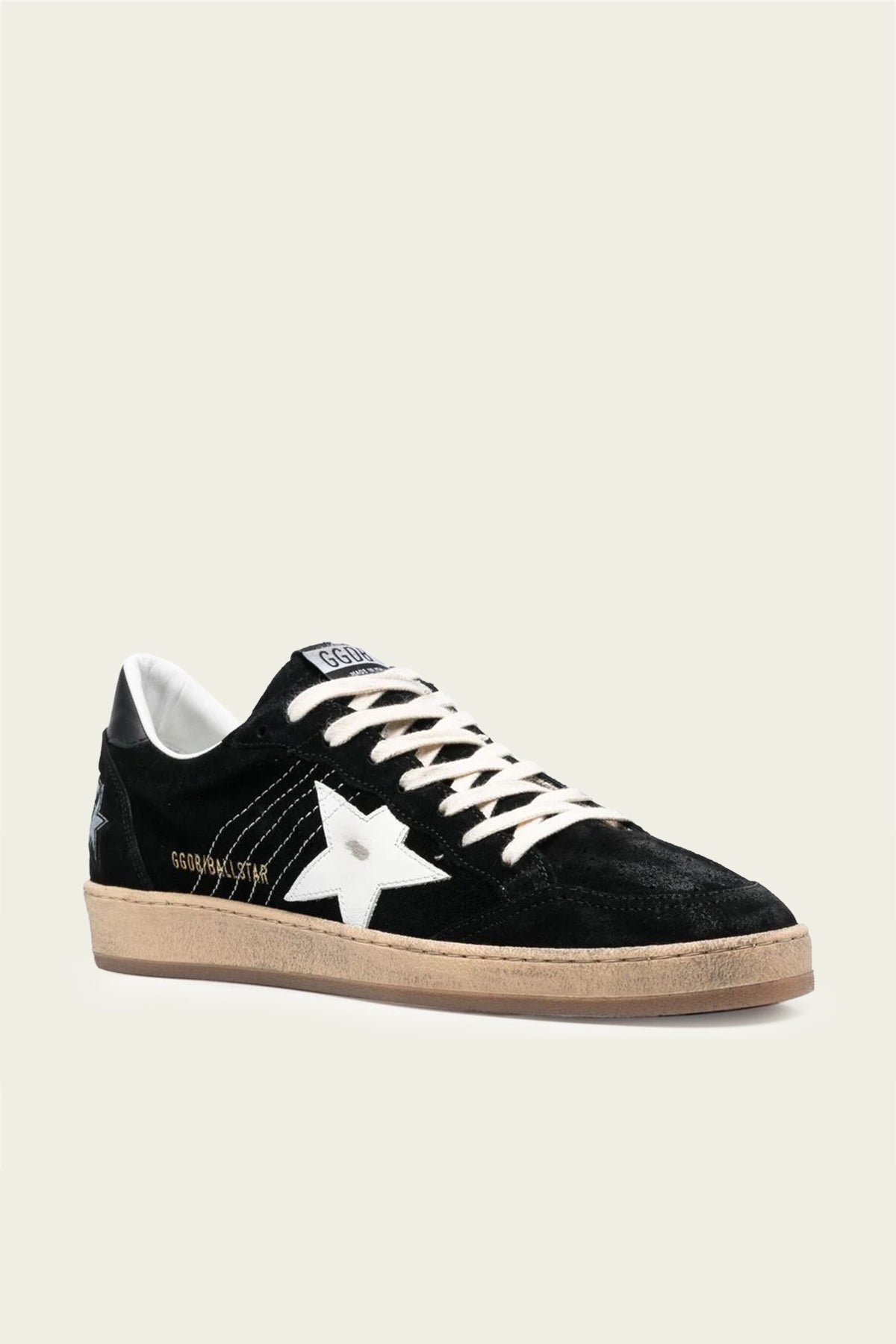 Ball - Star Black Suede Leather Men Sneaker - shop - olivia.com