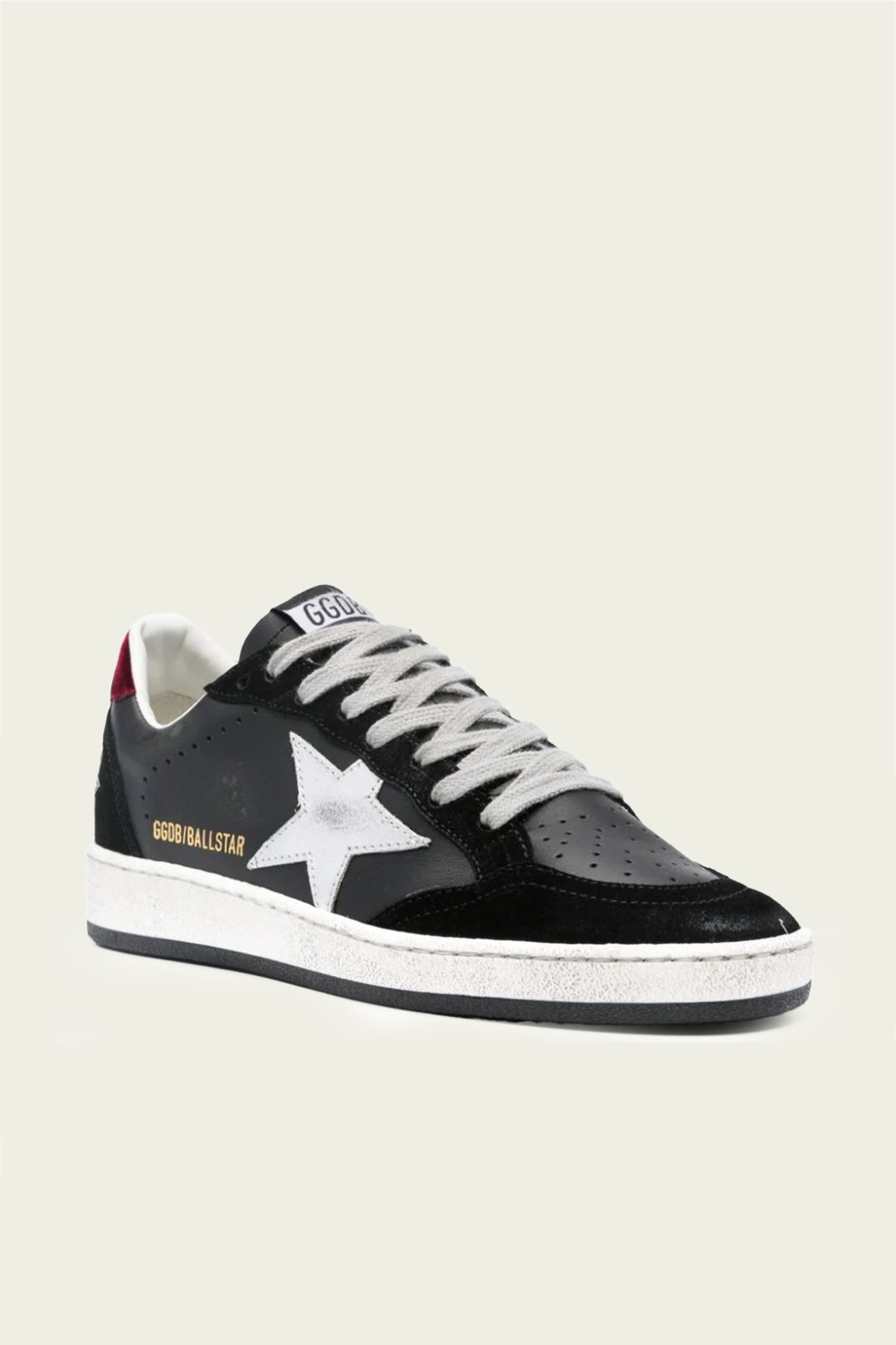 Ball - Star Black Suede Toe Leather Sneaker - shop - olivia.com