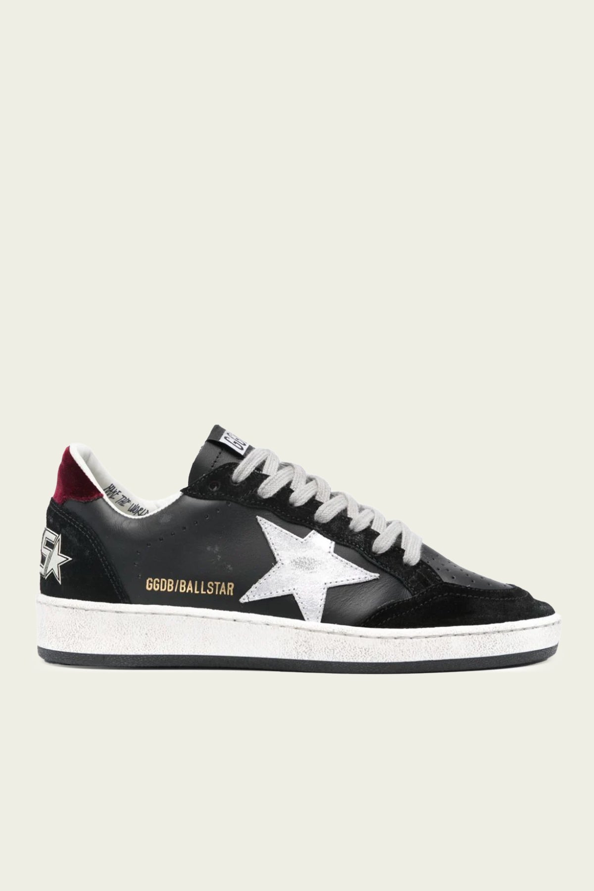 Ball - Star Black Suede Toe Leather Sneaker - shop - olivia.com