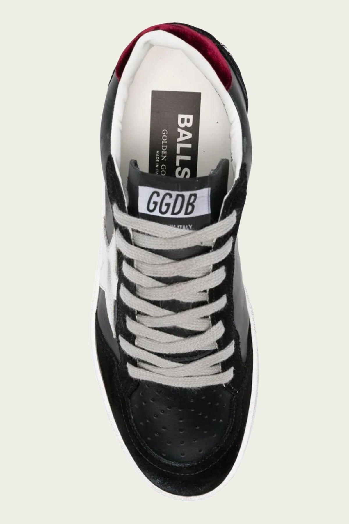 Ball - Star Black Suede Toe Leather Sneaker - shop - olivia.com