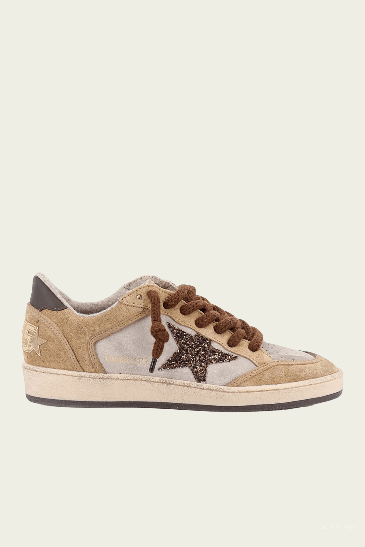 Ball - Star Brown Camel Suede Leather Sneaker - shop - olivia.com