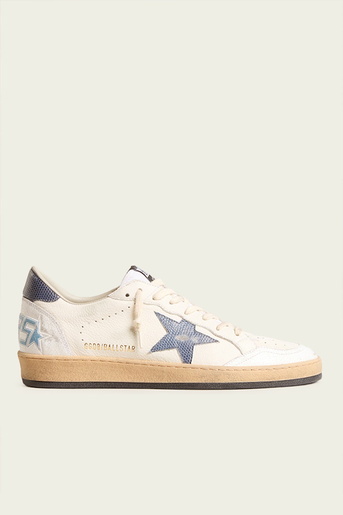 Ball - Star Dusty Blue Toe Leather Men Sneaker - shop - olivia.com