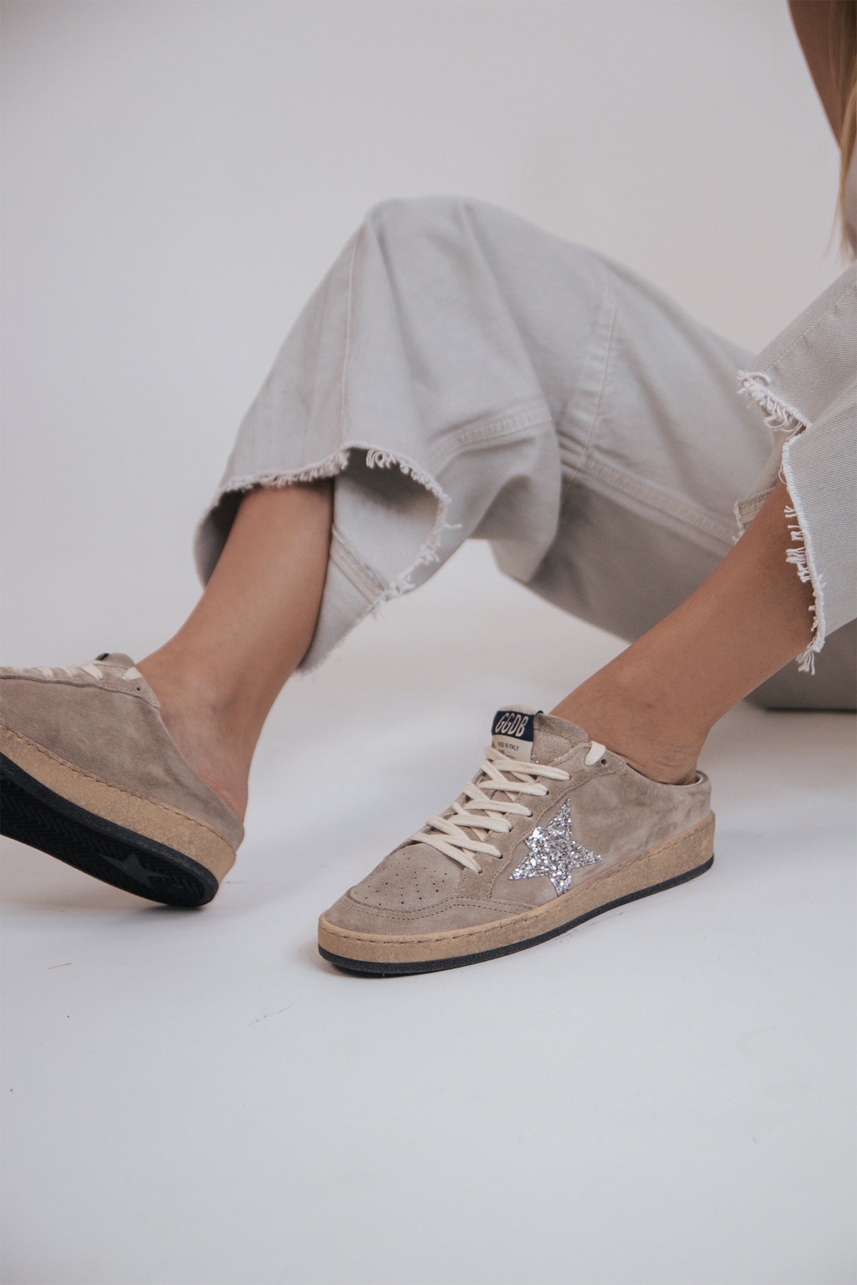 Ball - Star Sabot Taupe Suede Leather Sneaker - shop - olivia.com