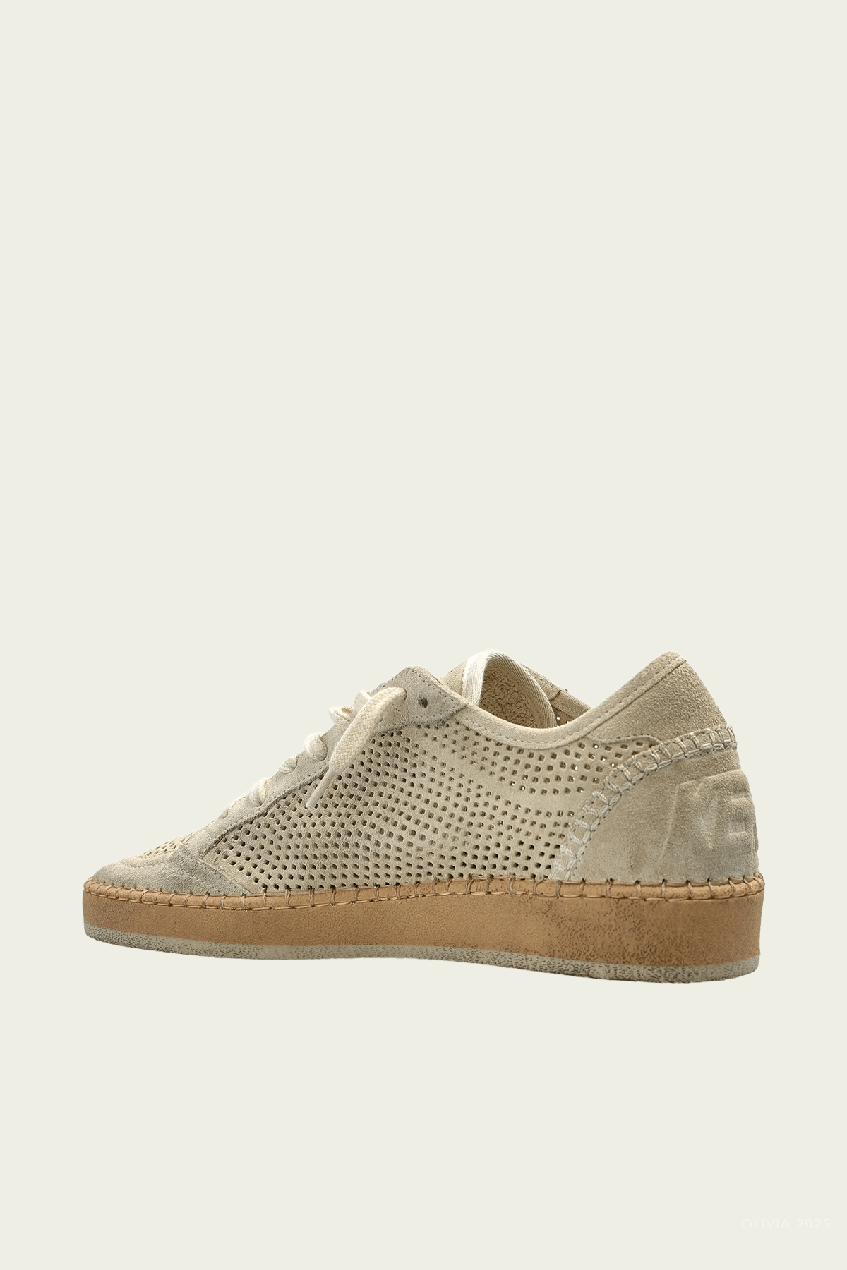 Ball - Star Seedpearl Forated Suede Leather Sneaker - shop - olivia.com
