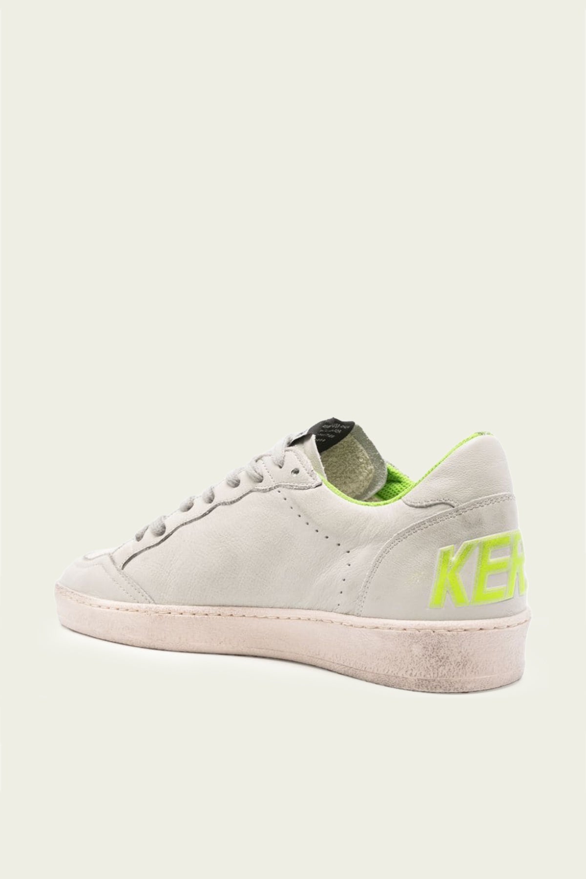 Ball - Star White Green Lime Leather Men Sneaker - shop - olivia.com