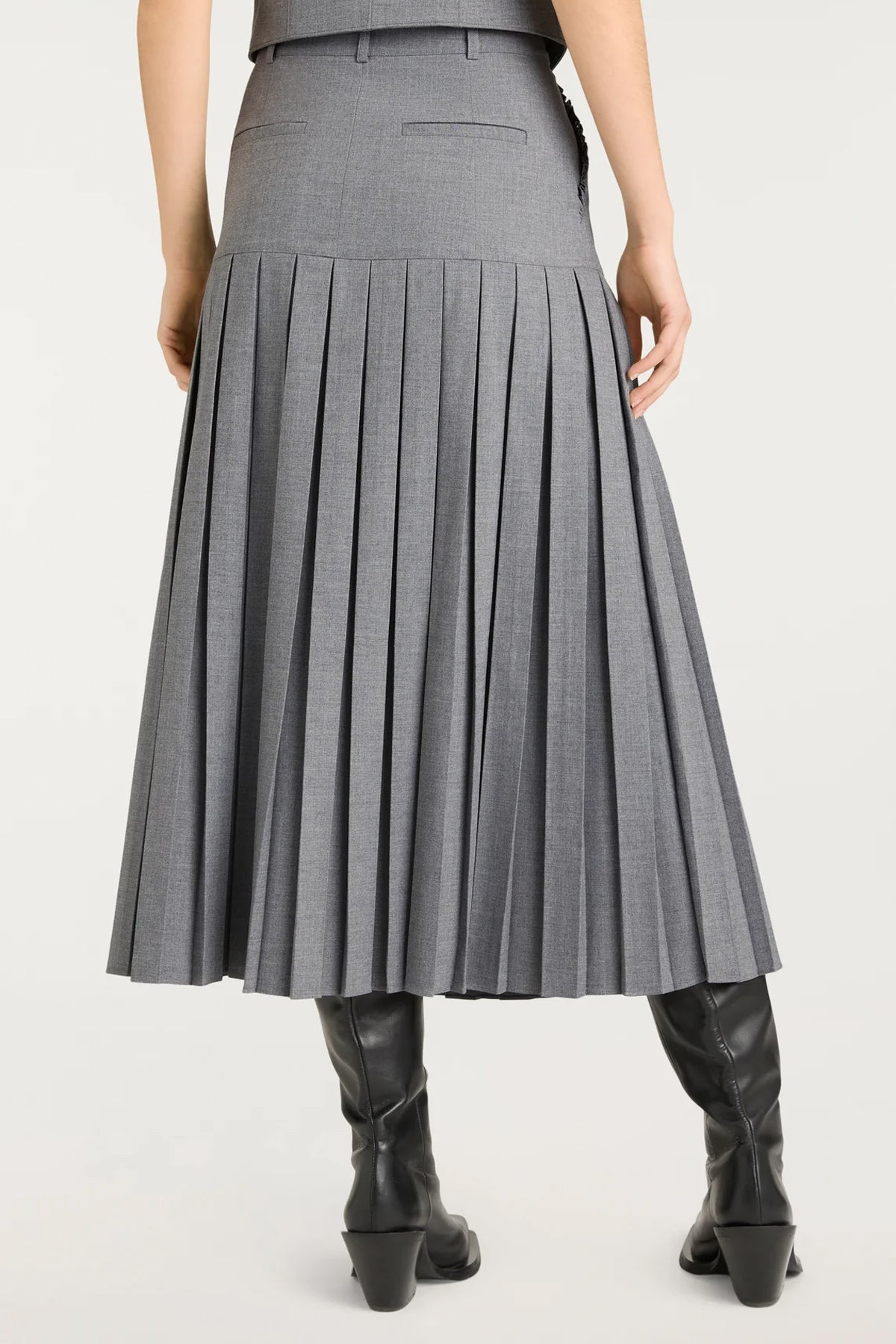 Bane Skirt in Steel Grey - shop - olivia.com