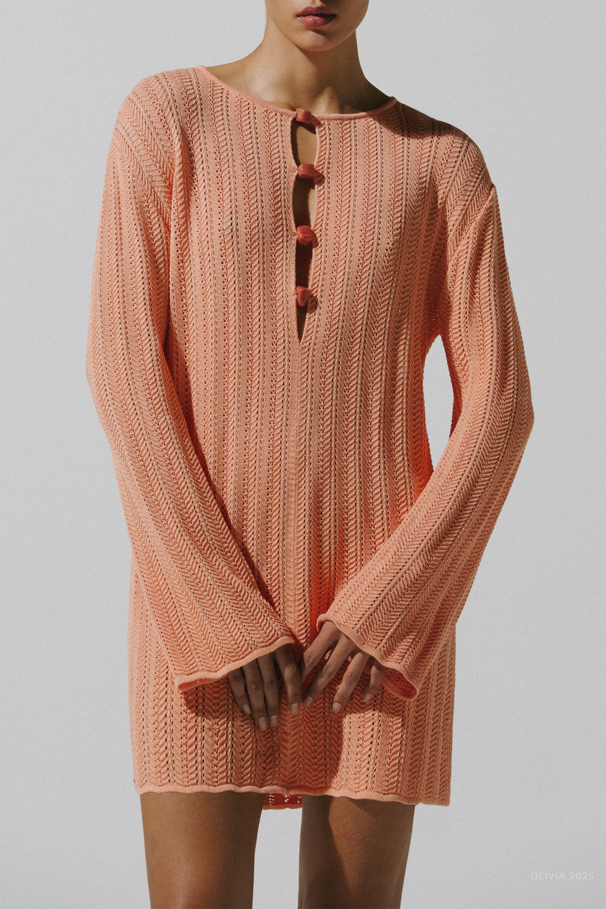 Mamu Mini Dress in Peach