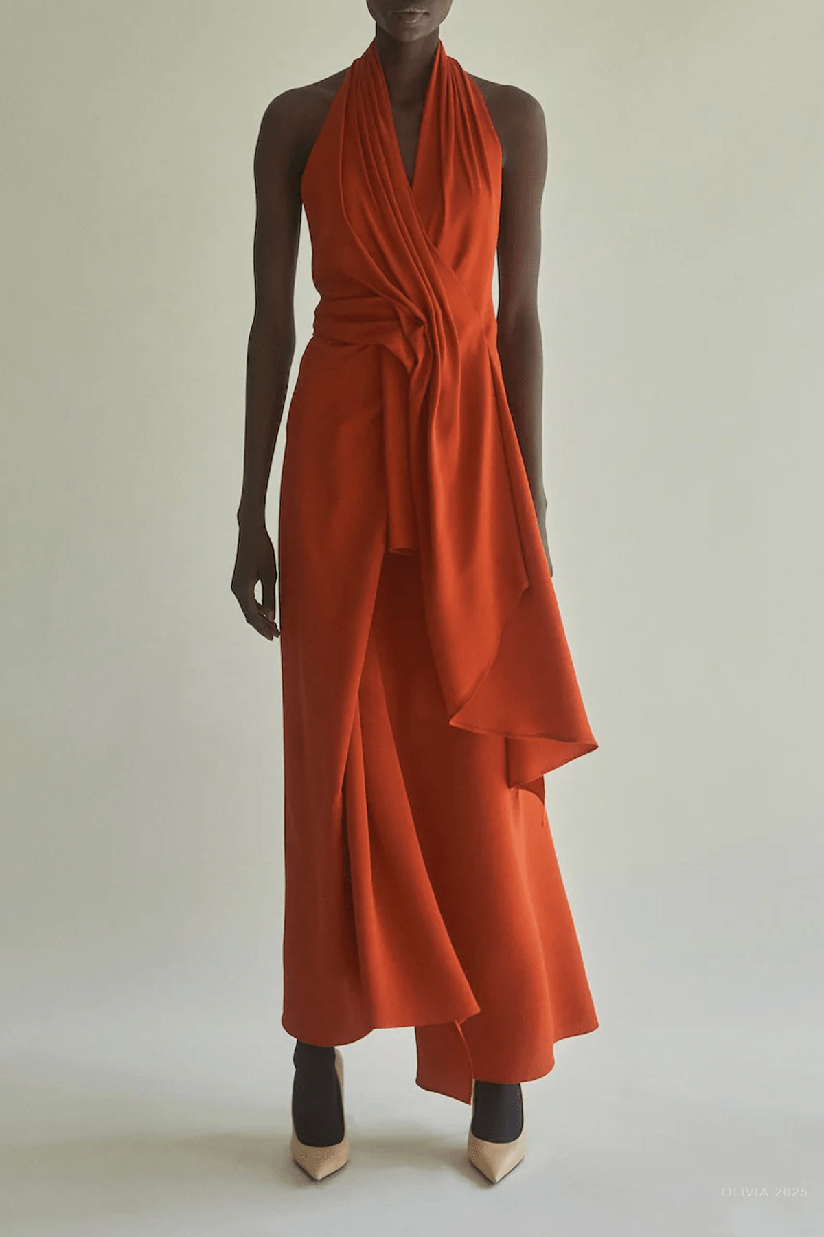 Barbara Dress in Blood Orange - shop - olivia.com