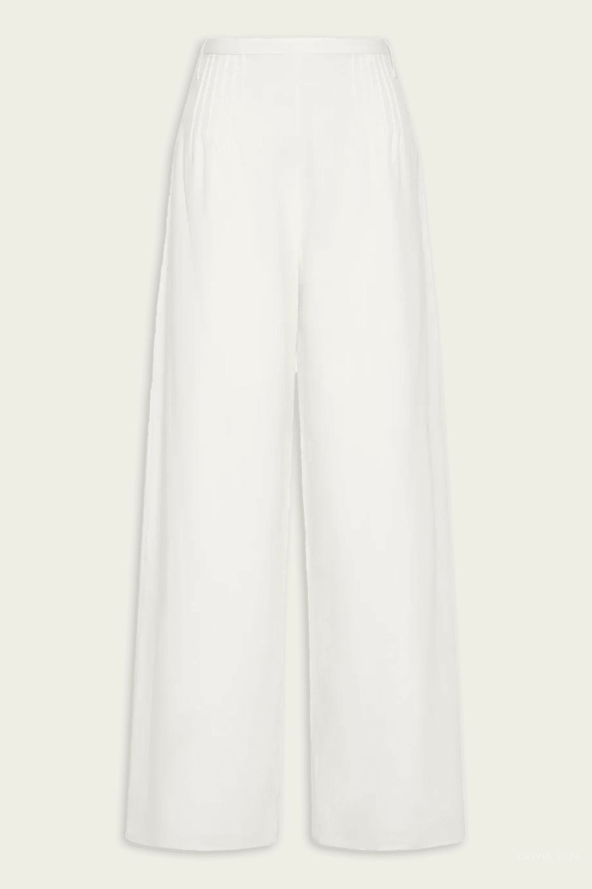 Beatrice Pintuck Pant in Ivory - shop - olivia.com
