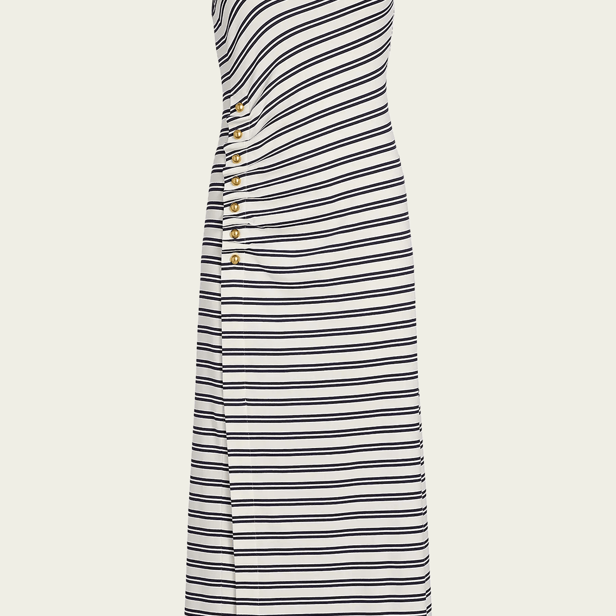 stripe jersey midi dress Becker Cotton in Midnight SID-ID23291