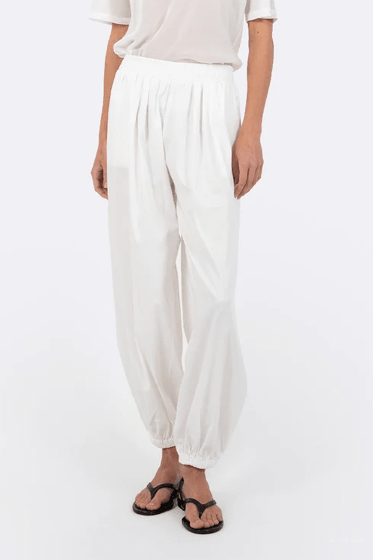 Bella Pants in White - shop-olivia.com