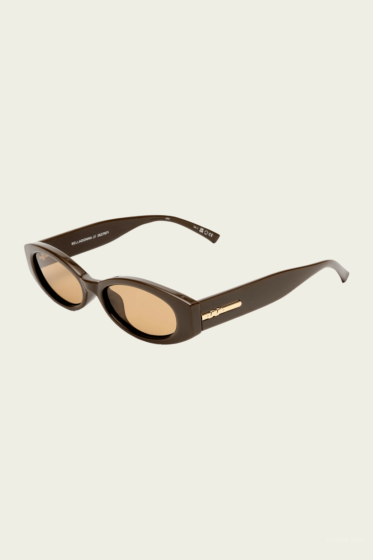 Belladonna Oval Sunglasses in Cocoa - shop-olivia.com