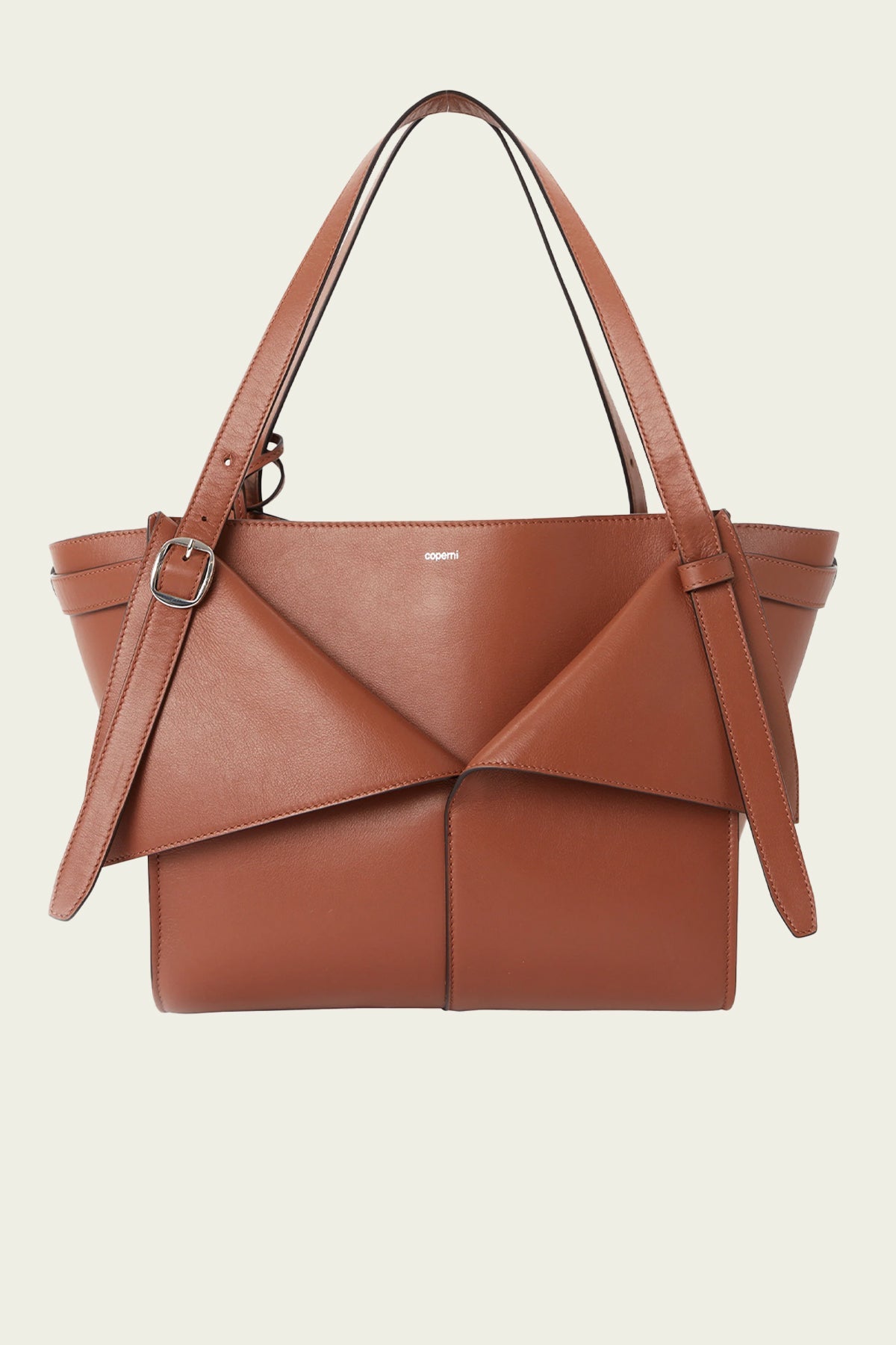 Belt Cabas Bag in Brown - shop-olivia.com