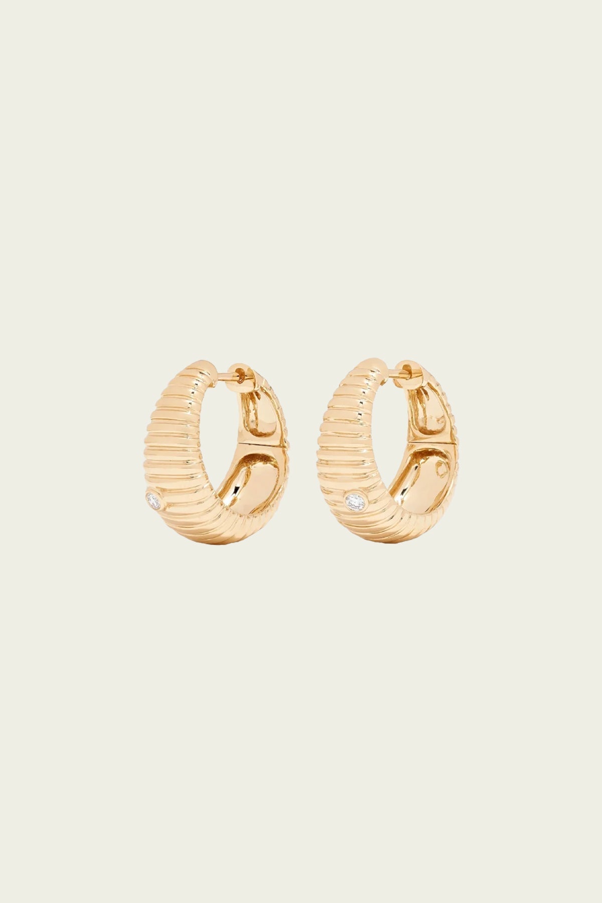 Berlingot Yellow Gold Diamond Earrings - shop - olivia.com