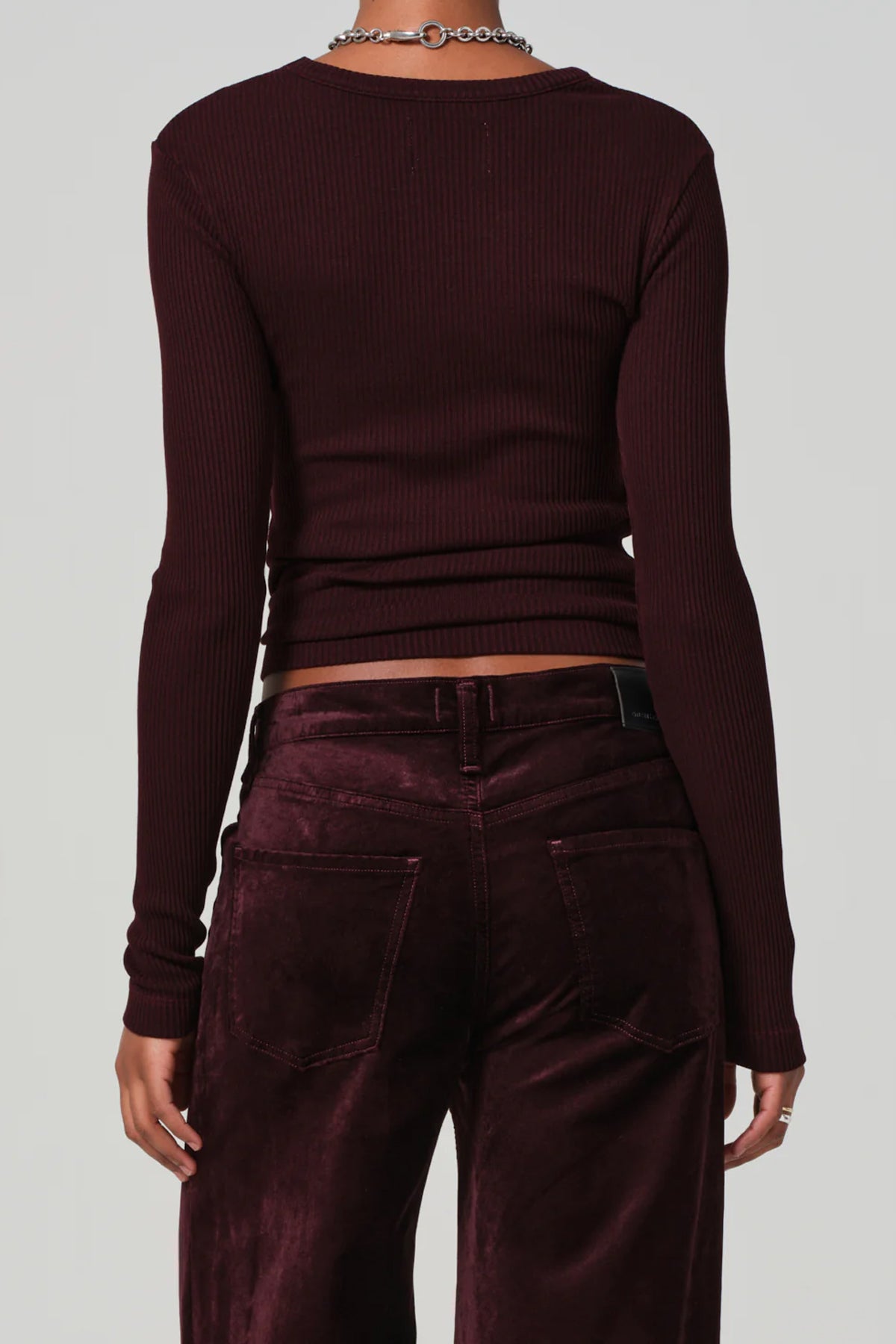 Bina Crewneck in Burgundy - shop - olivia.com