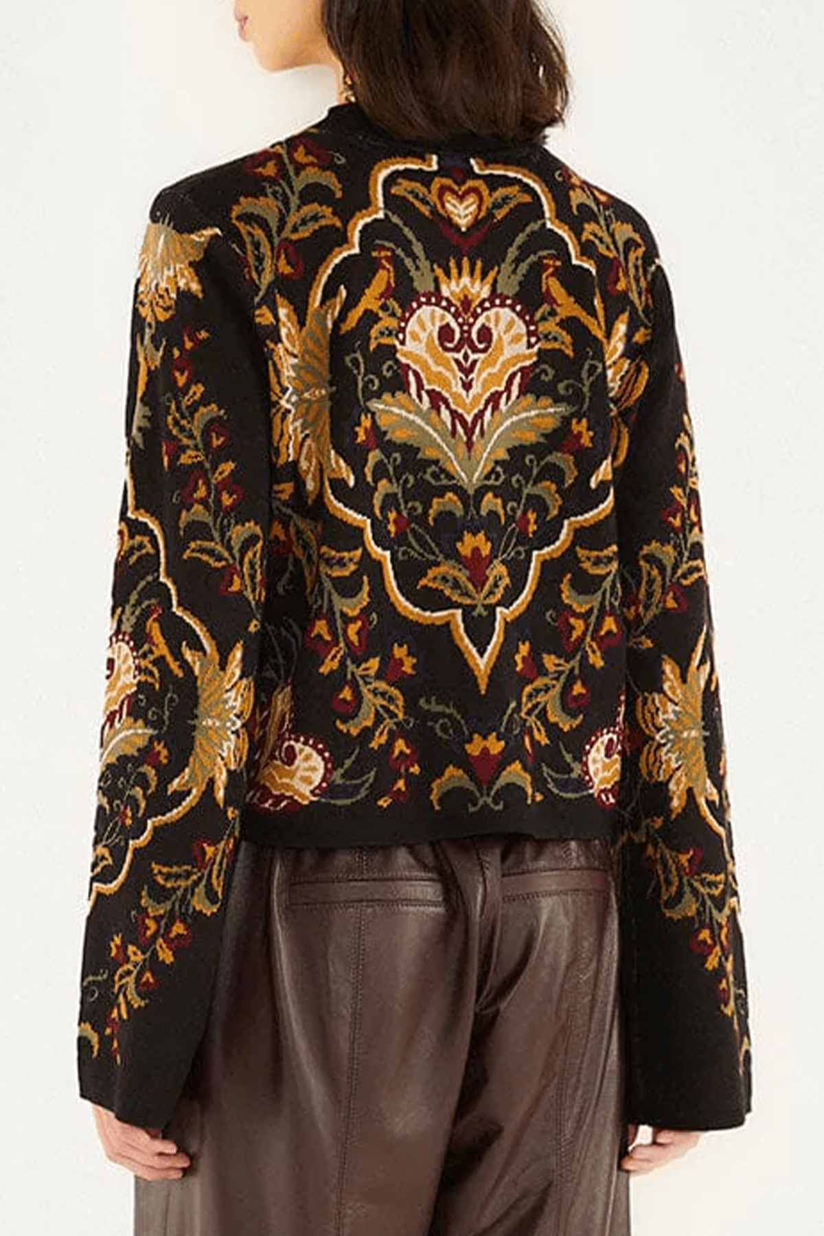 Black Majestic Hearts Knit Cardigan - shop - olivia.com