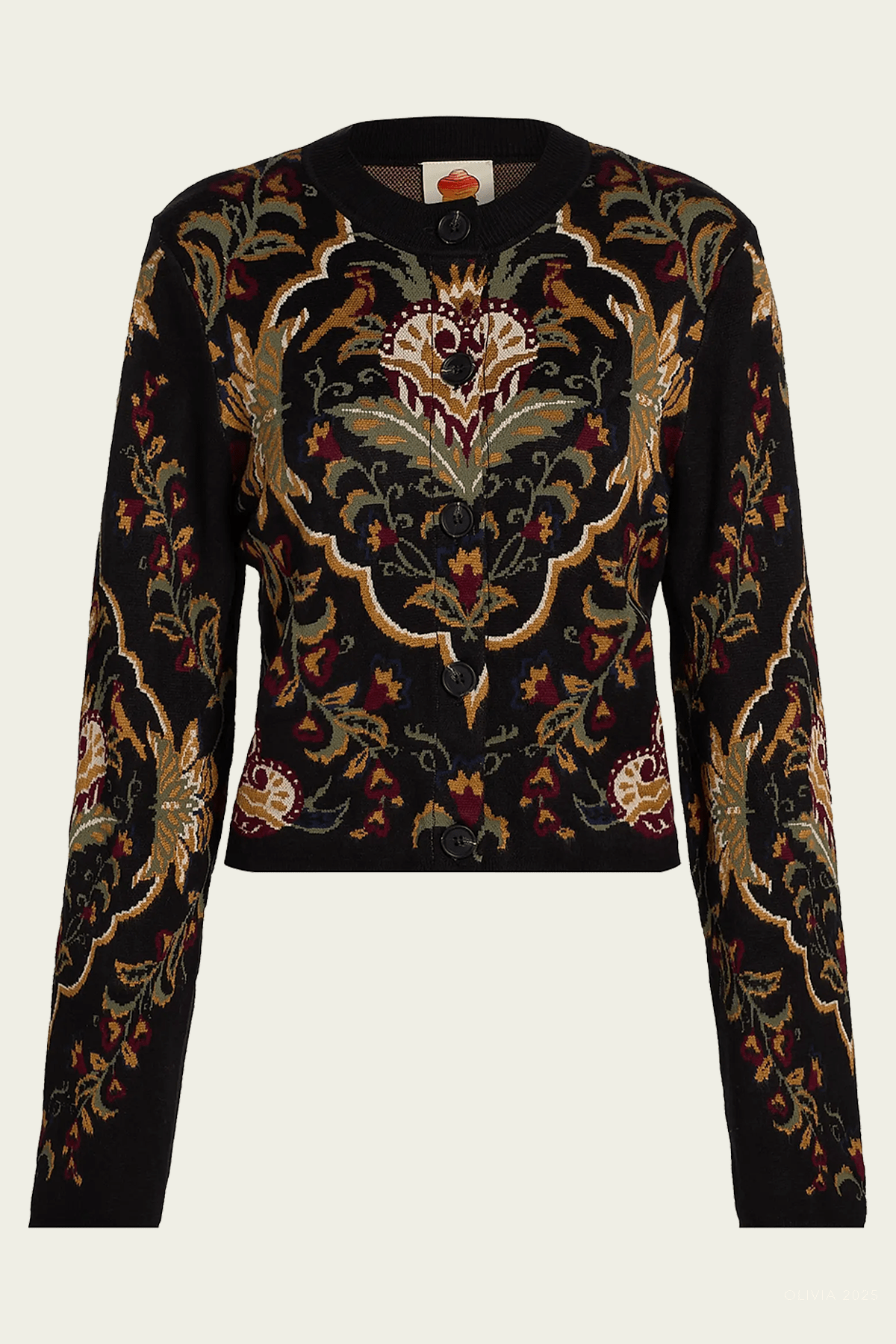 Black Majestic Hearts Knit Cardigan - shop - olivia.com