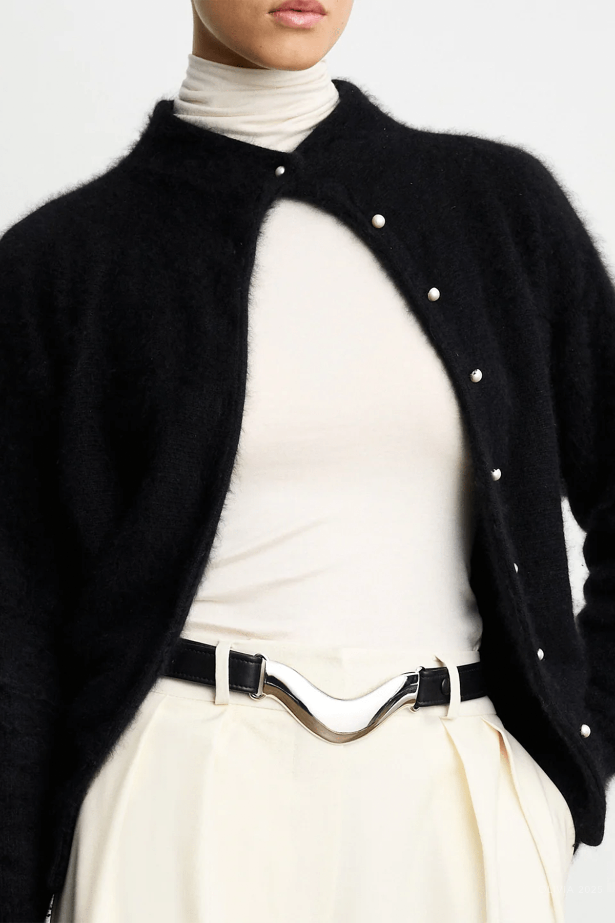 Brancusi Belt in Black Silver - shop - olivia.com