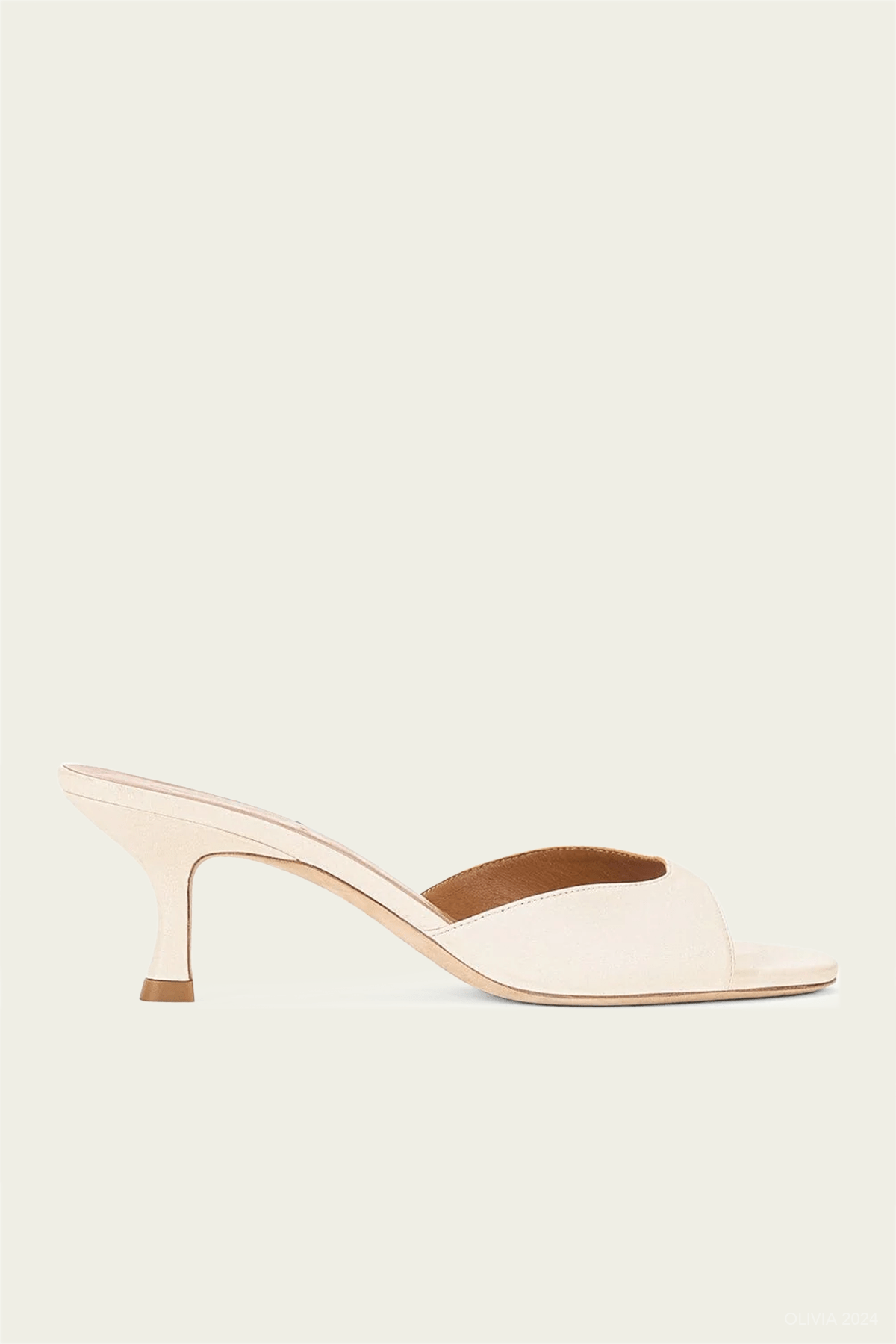 Brigitte Mule in Cream - shop - olivia.com