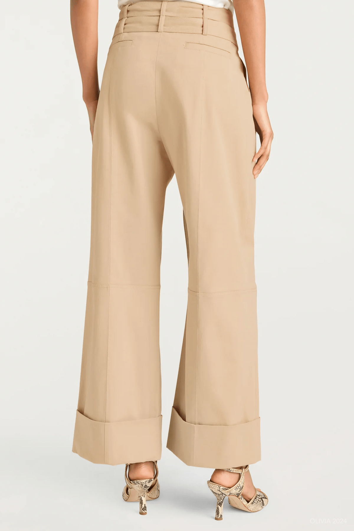 Brushed Twill Winona Pant in Khaki - shop - olivia.com