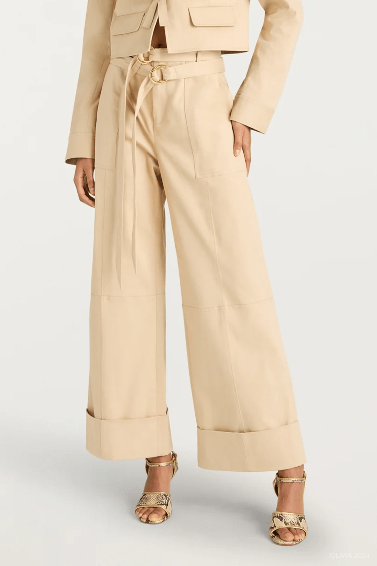 Brushed Twill Winona Pant in Khaki - shop - olivia.com