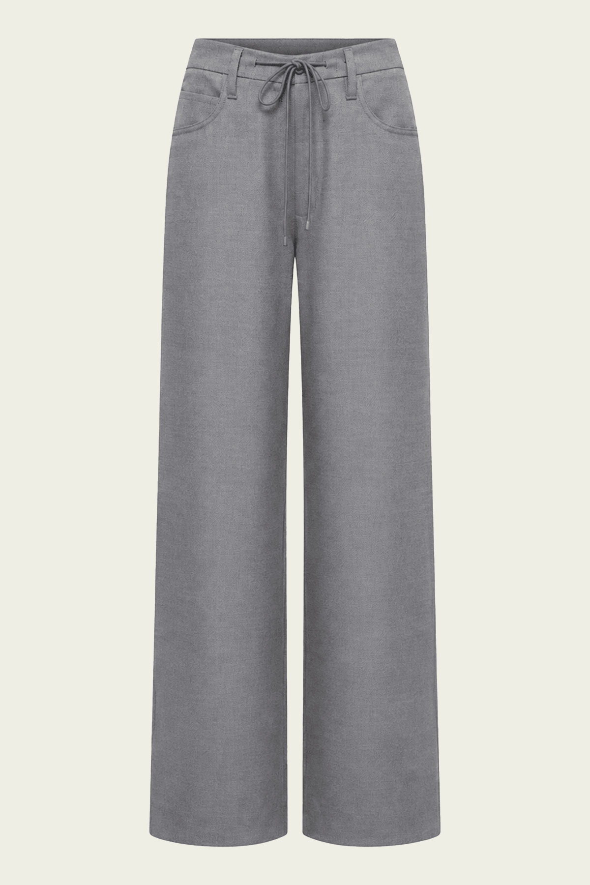 Brynn Felted Wool Trouser in Gris - shop-olivia.com
