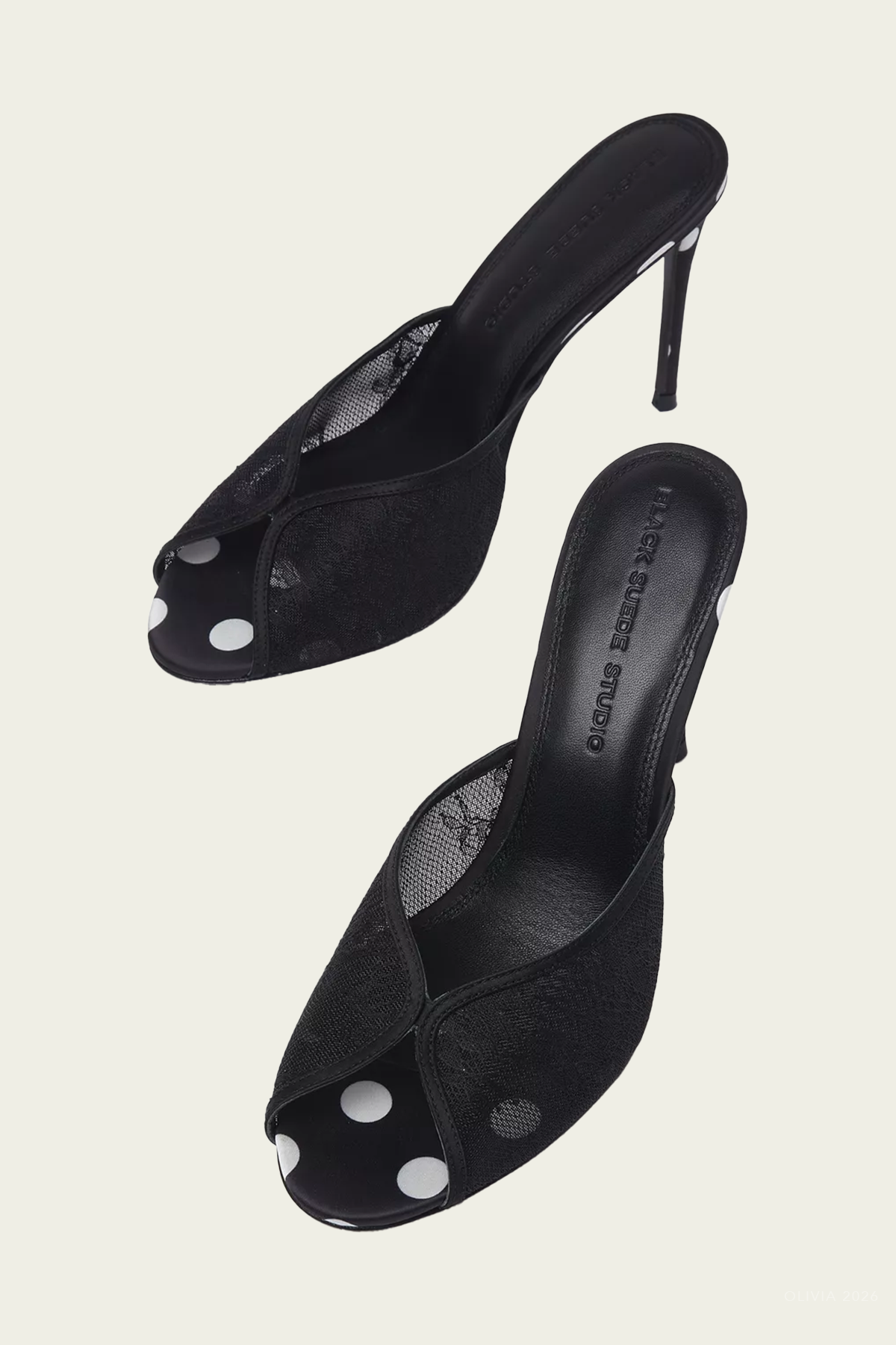 Amelia 100 Mules in Black White