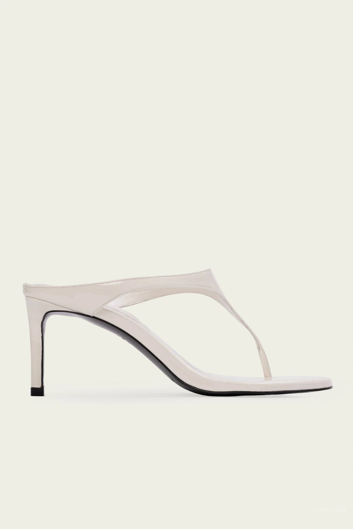 Laurel 65 Mule in Coconut Patent