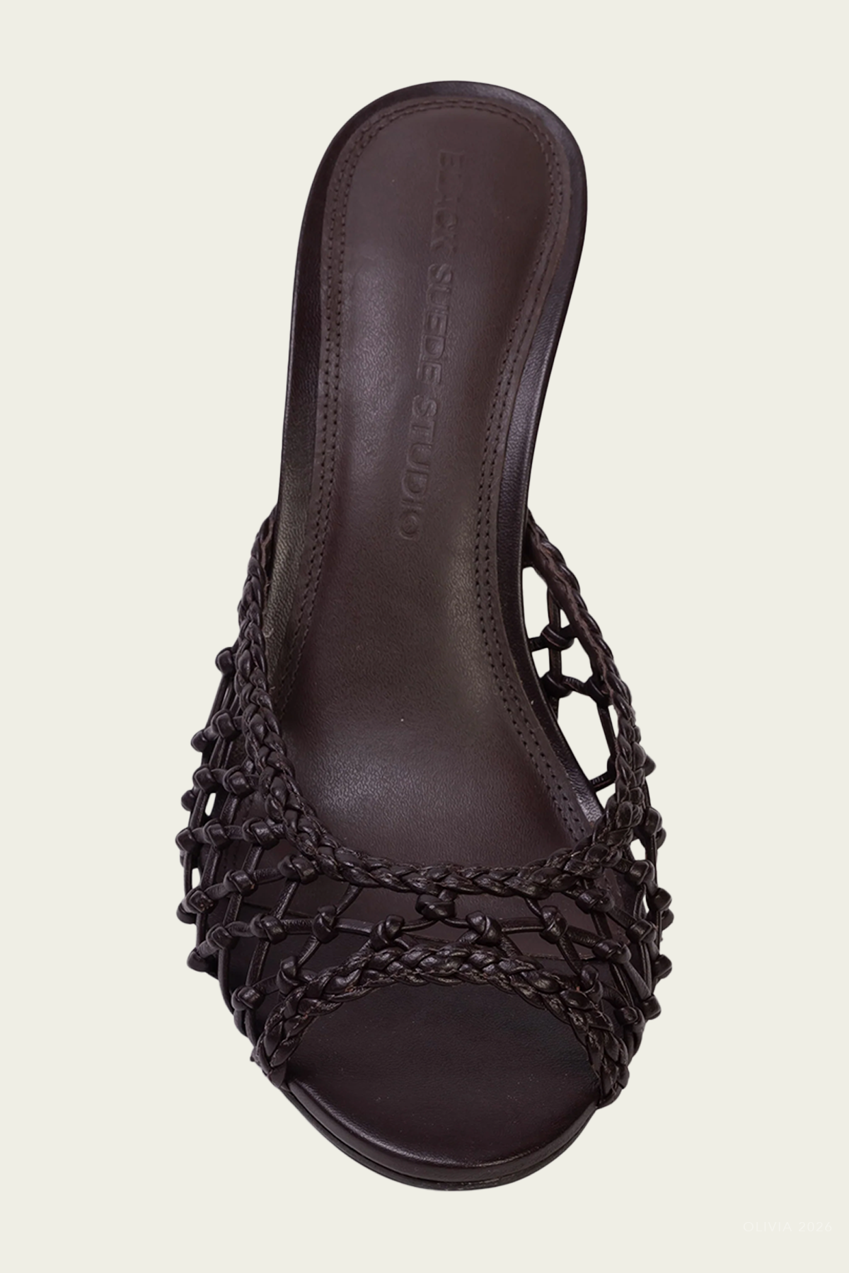 Peach 80 Mule in Black Coffee