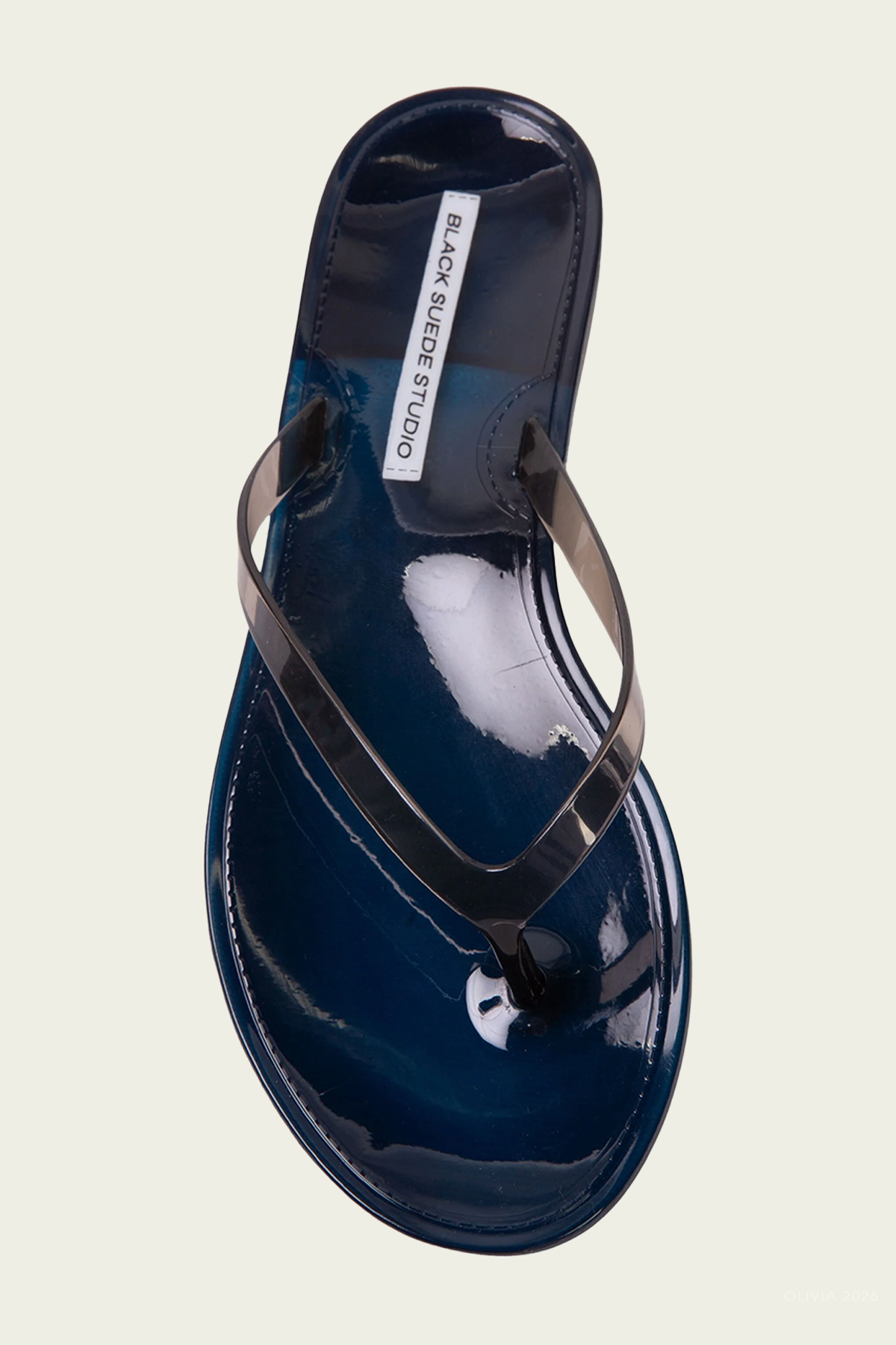 Crystal Sandal in Navy