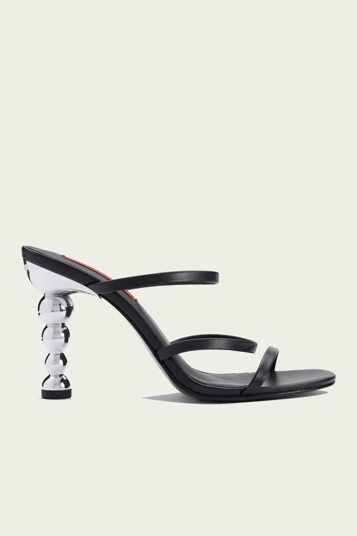 Bubble Drop Heel in Black Silver - shop-olivia.com