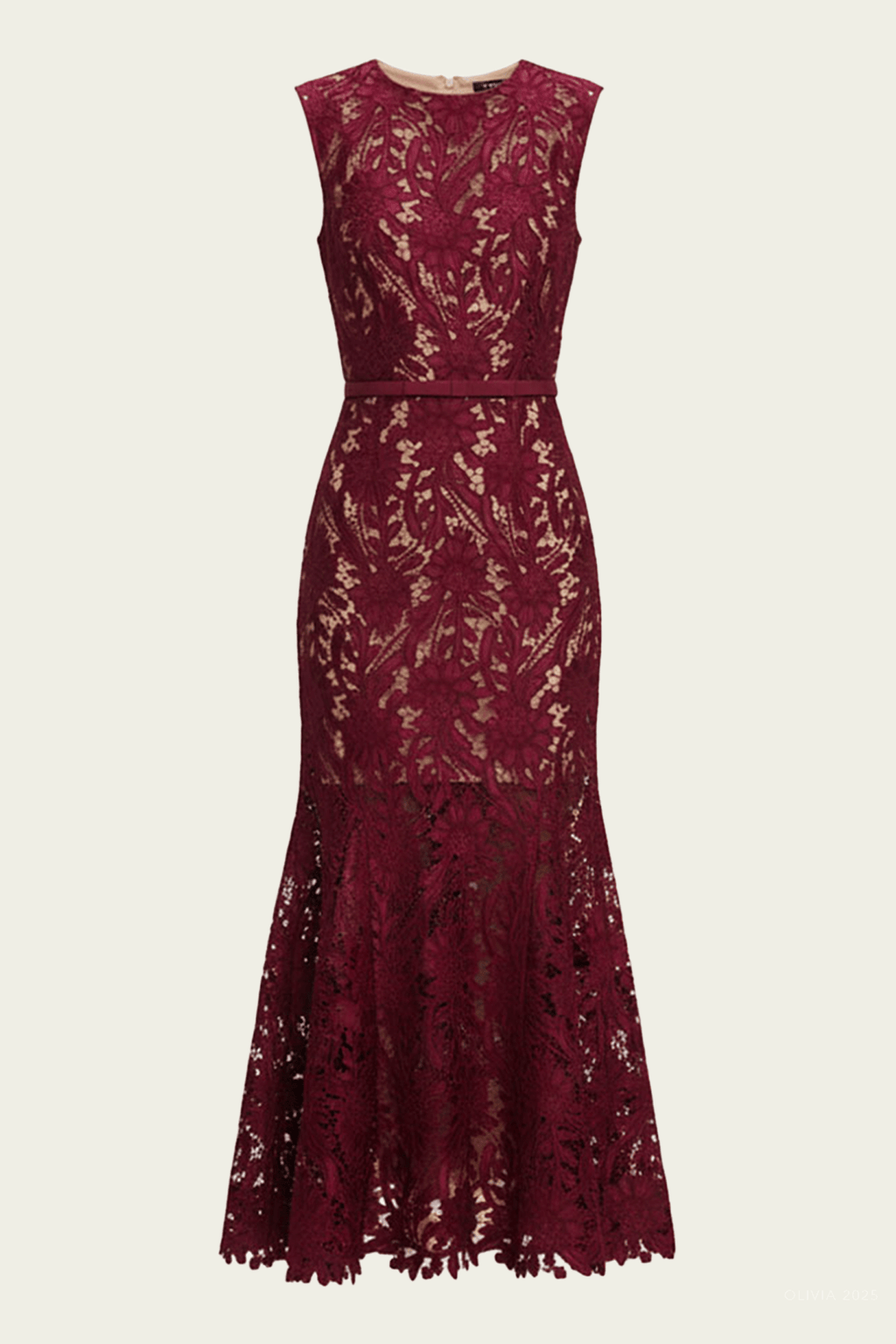 pink guipure lace midi dress Burgundy Guipure Lace Midi Dress