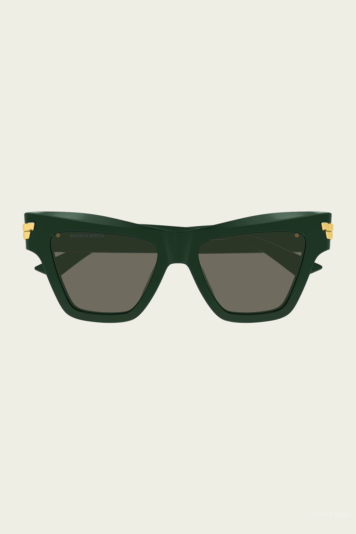 Modern Cat-Eye Sunglasses in Dark Green