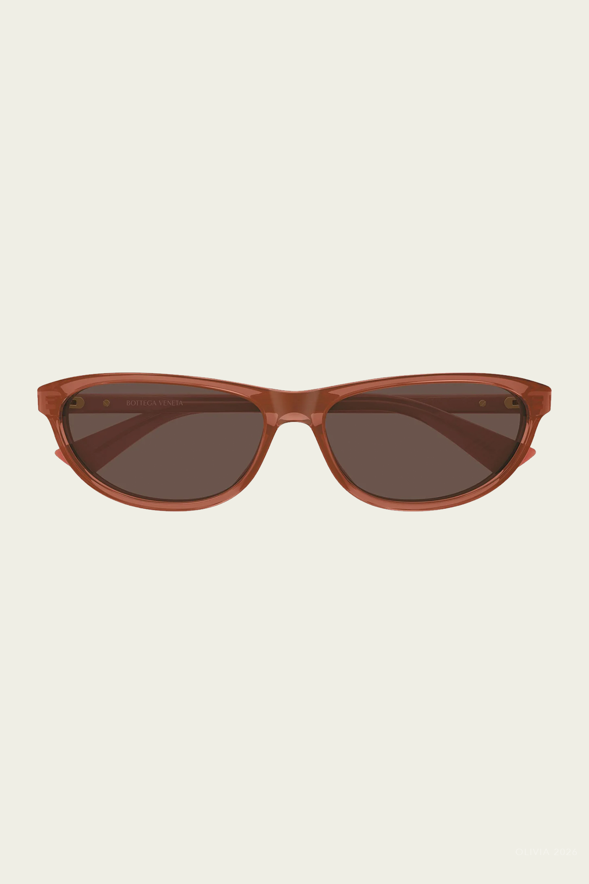 Transparent Cat-Eye Sunglasses in Dusty Orange