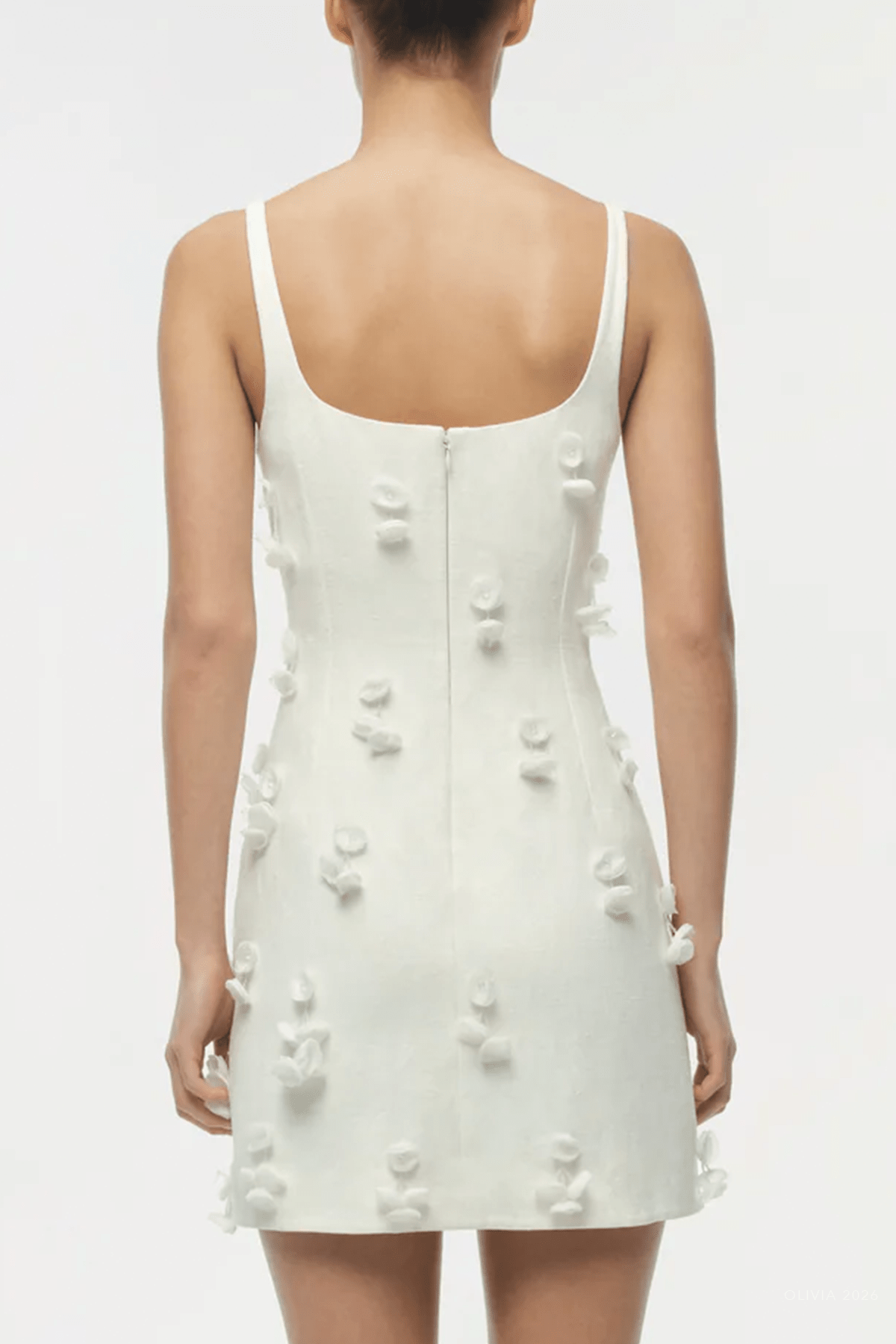 Cailinn Mini Dress in White - shop - olivia.com