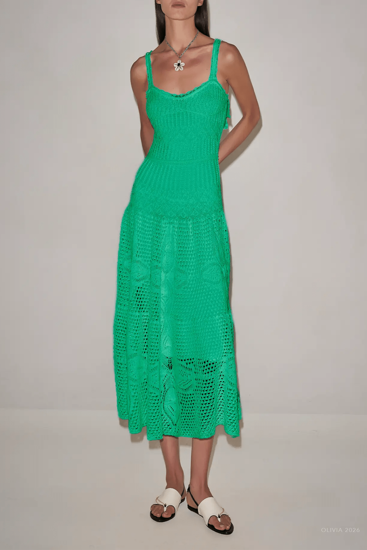 Calinda Maxi Dress in Jade Green - shop-olivia.com