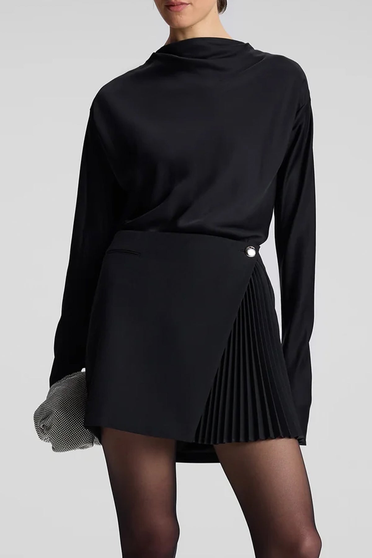 Callen Pleated Mini Skirt in Black - shop - olivia.com