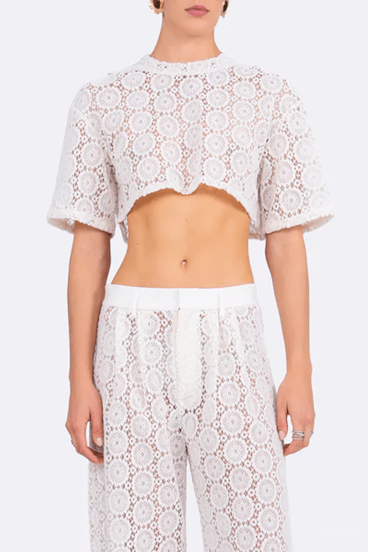 Cami Crop in Ivory - shop-olivia.com