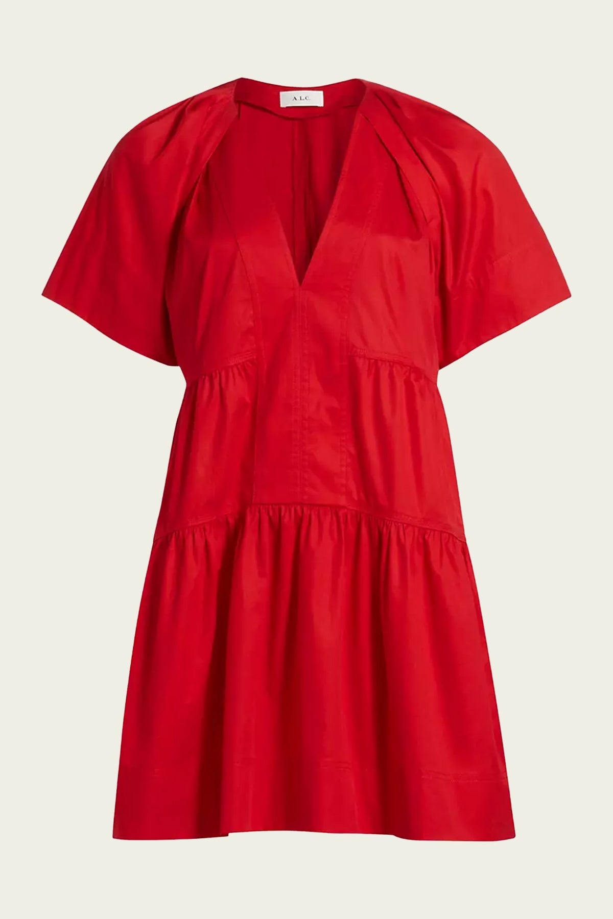 Camila Cotton Mini Dress in Rouge - shop - olivia.com