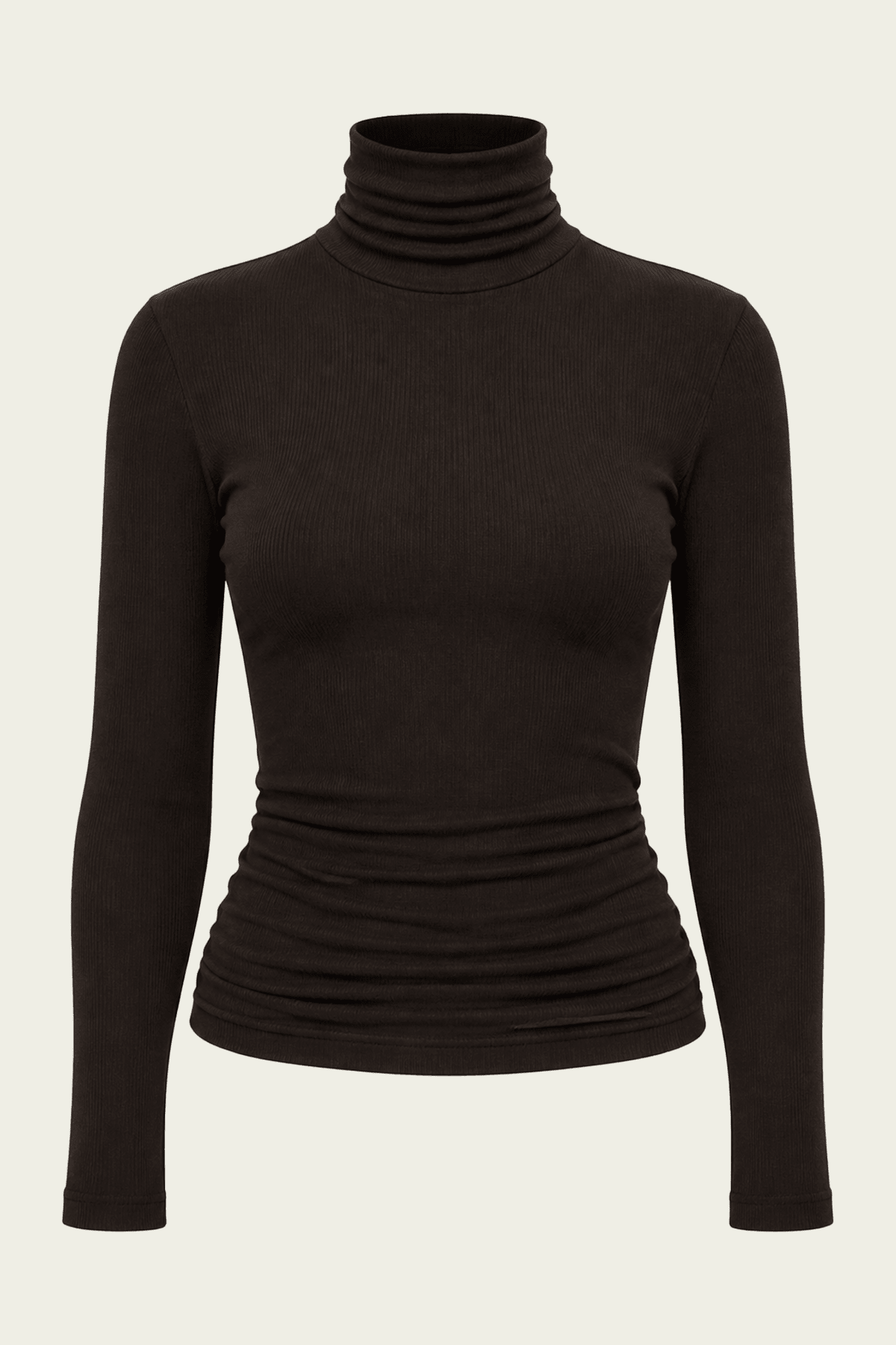 Caradene Turtleneck in Chocolate - shop-olivia.com