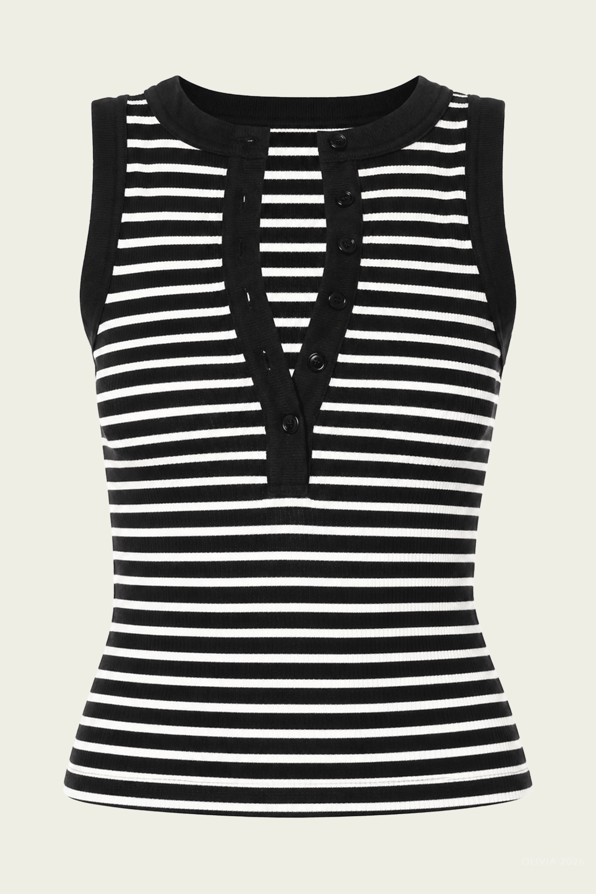Caralyn Tank in Anthracite Stripe - shop - olivia.com
