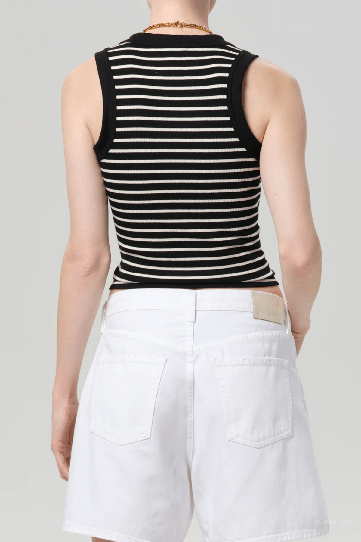 Caralyn Tank in Anthracite Stripe - shop - olivia.com