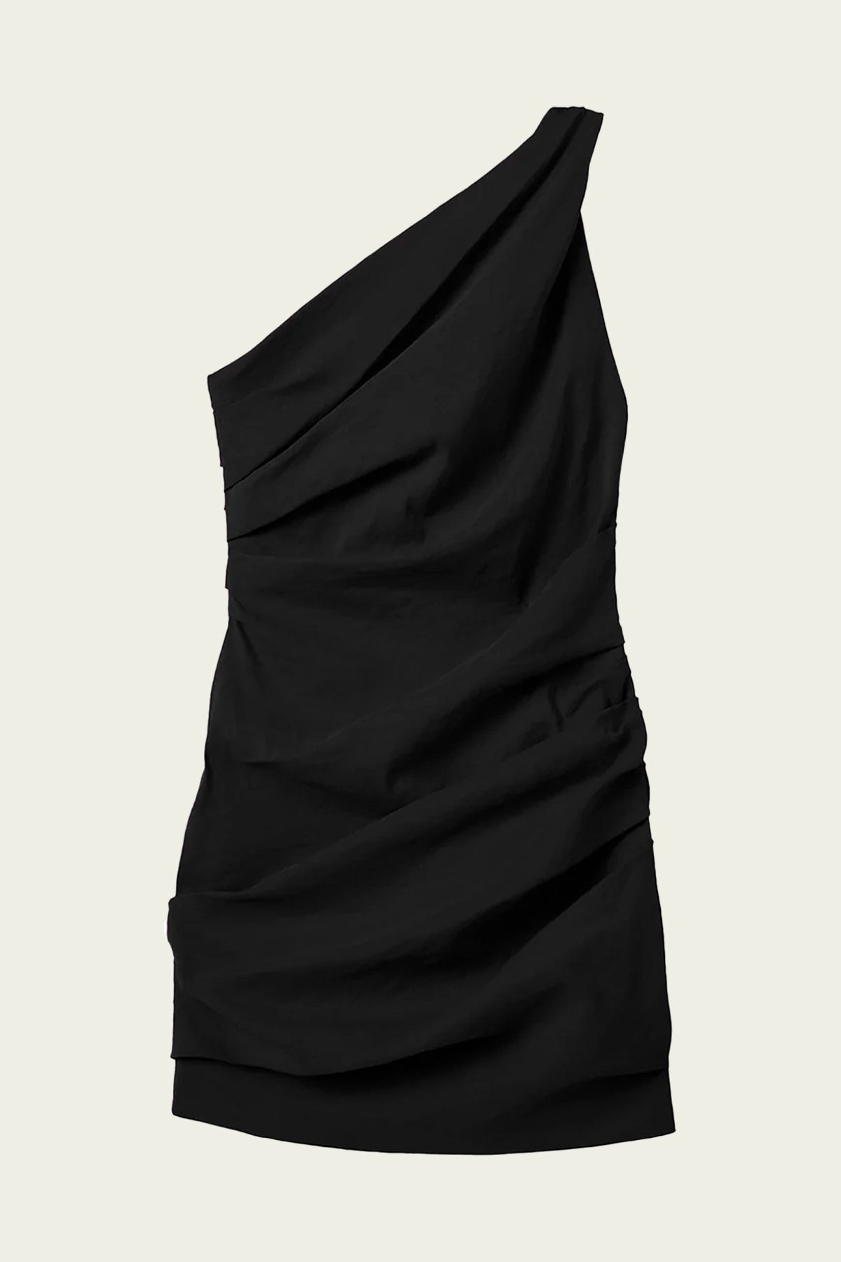 Carina Stretch Linen Mini Dress in Black - shop - olivia.com