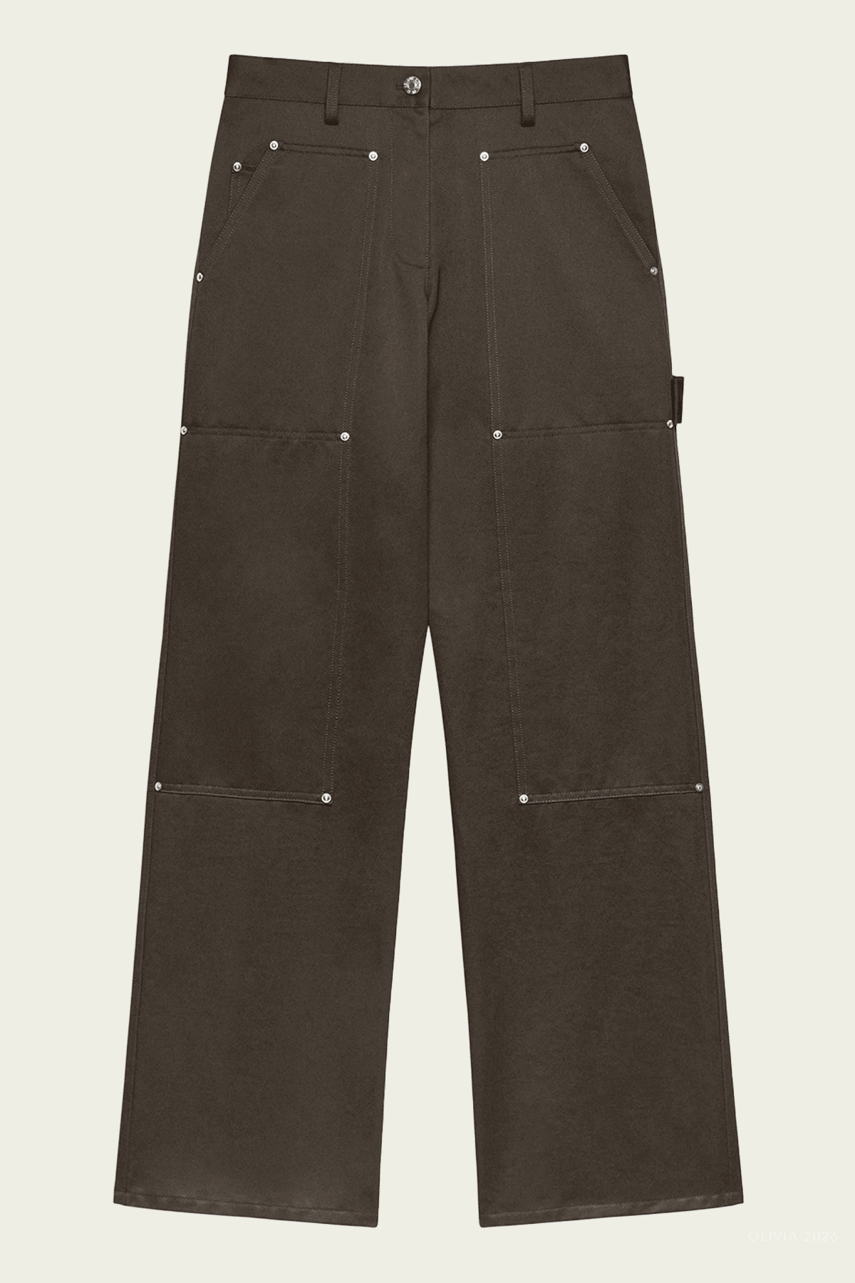 Carpenter Pants in Dark Moss - shop-olivia.com