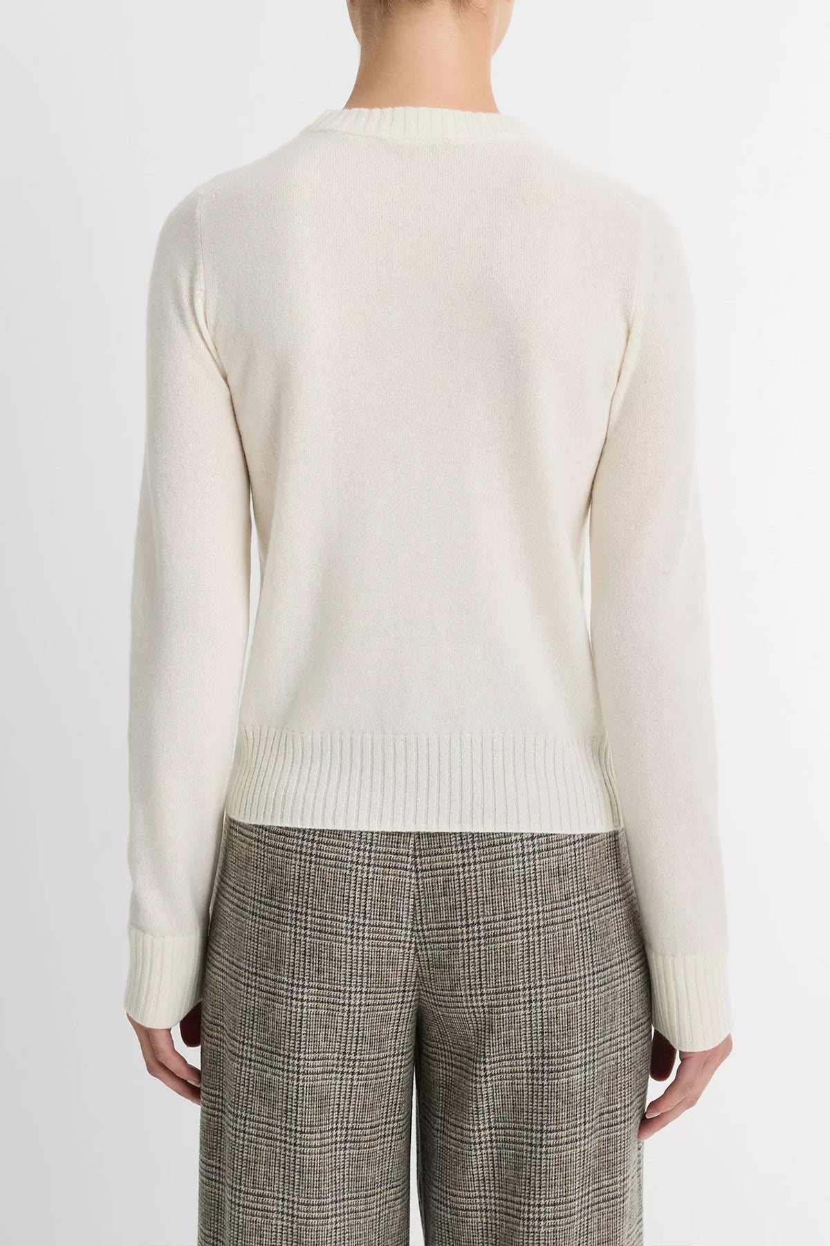 Cashmere Crew Neck Sweater in Off - White - shop - olivia.com